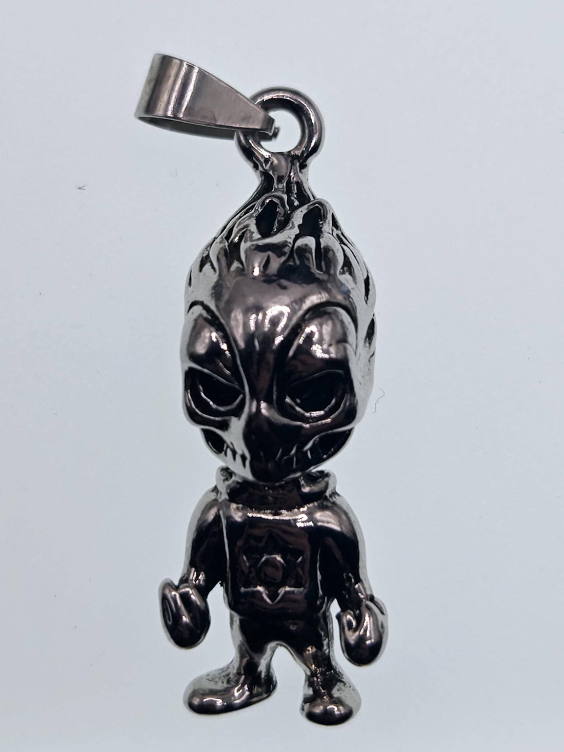 Fallen Angel Pendant: Silver Plated Anime Sci-Fi - Lightweight Charm