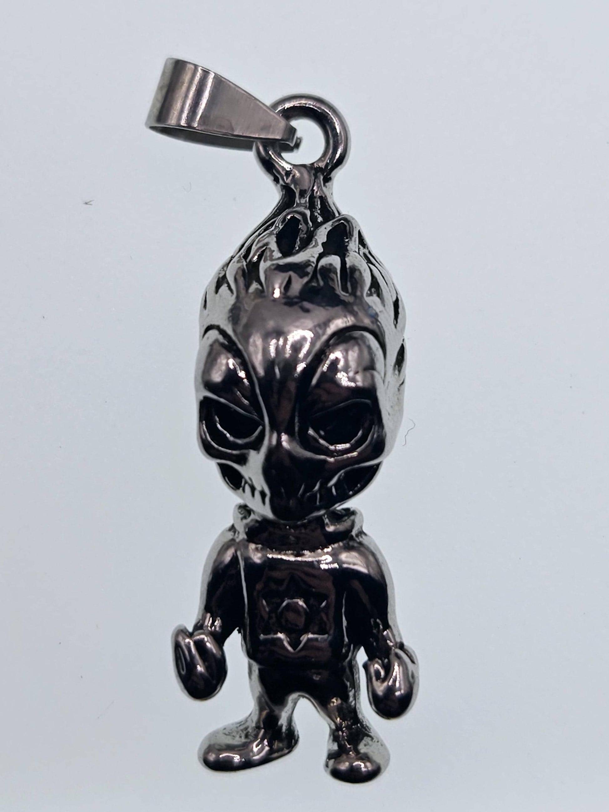 Fallen Angel Pendant: Silver Plated Anime Sci-Fi - Lightweight Charm