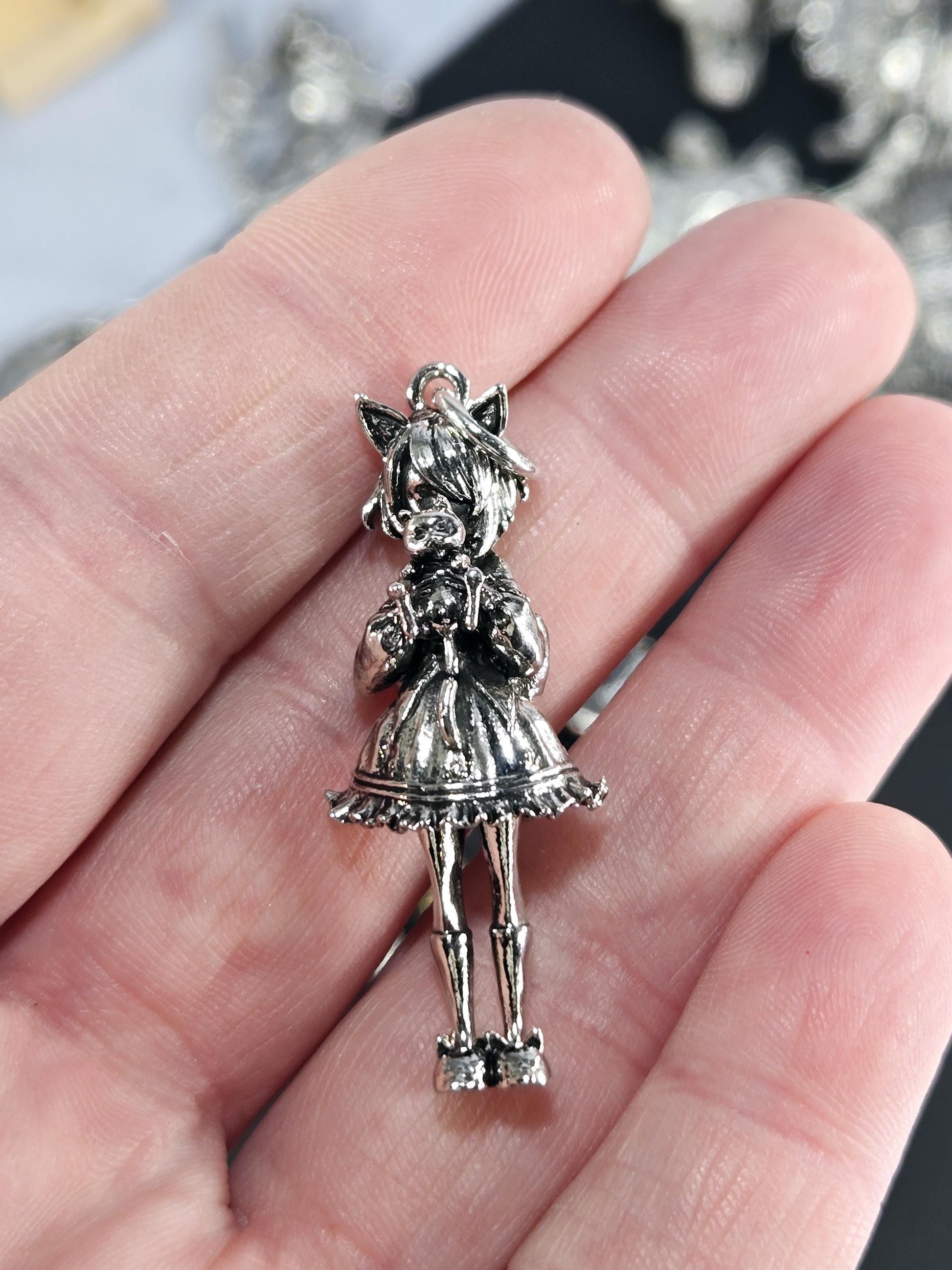 Fantasy Jewelry Pendant: Anime Sci-Fi Style (Silver Plated)