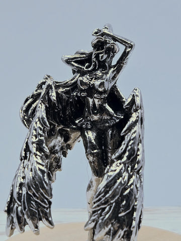 Fantasy Girl Pendant: Silver Plated Gothic Charm