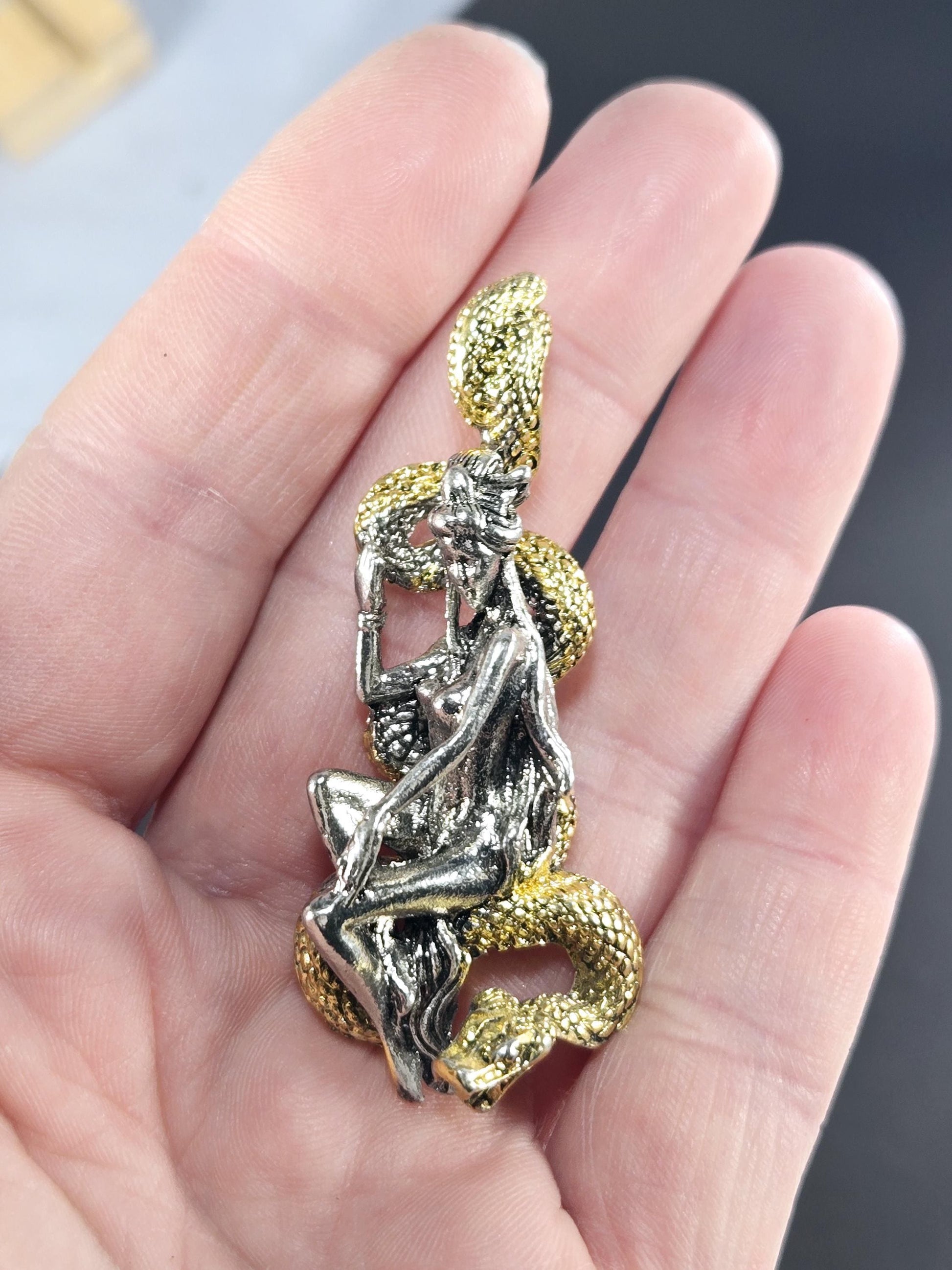 Silver Plated Anime Pendant - Fantasy Angel Wing Charm