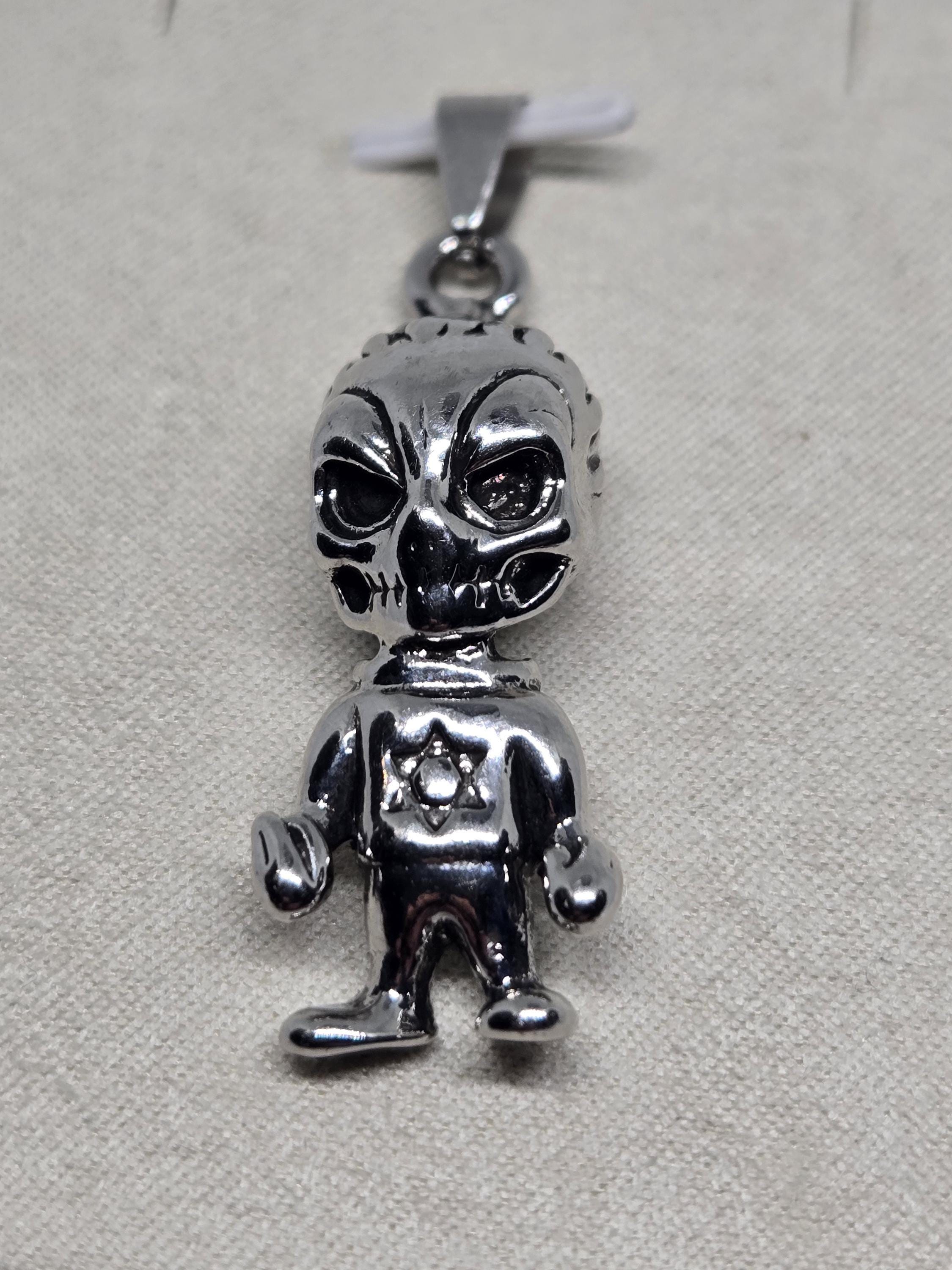 Fallen Angel Pendant: Silver Plated Anime Sci-Fi - Lightweight Charm