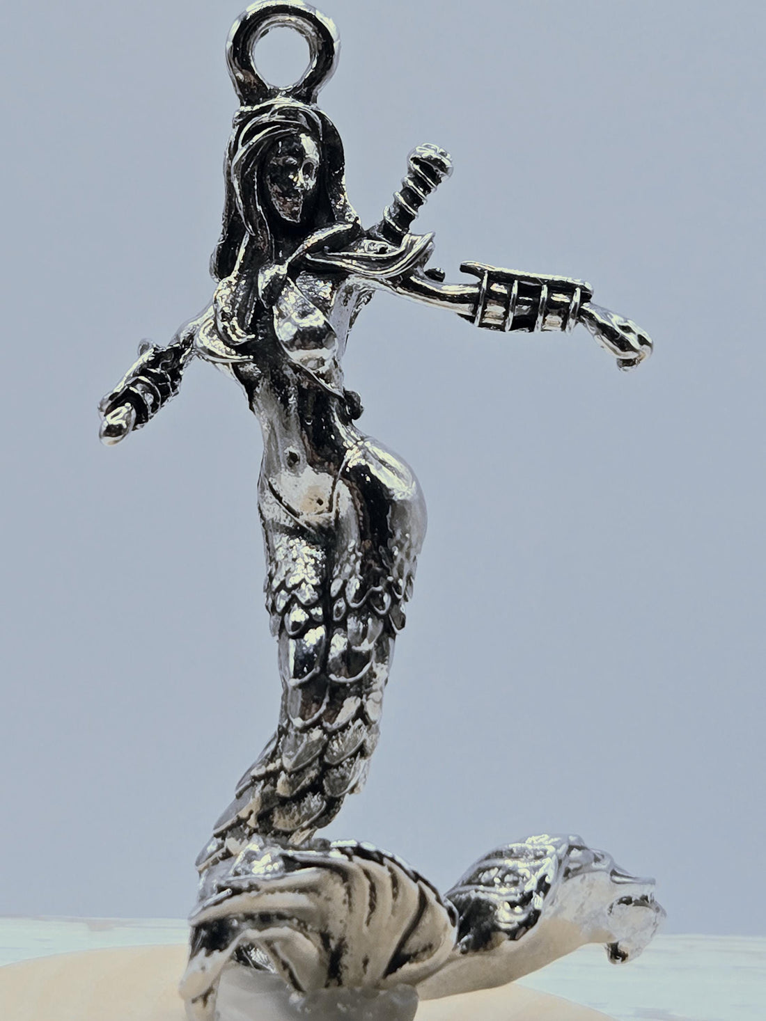 DIY Jewelry Charm: Fallen Angel Silver Plated - Lightweight Pendant