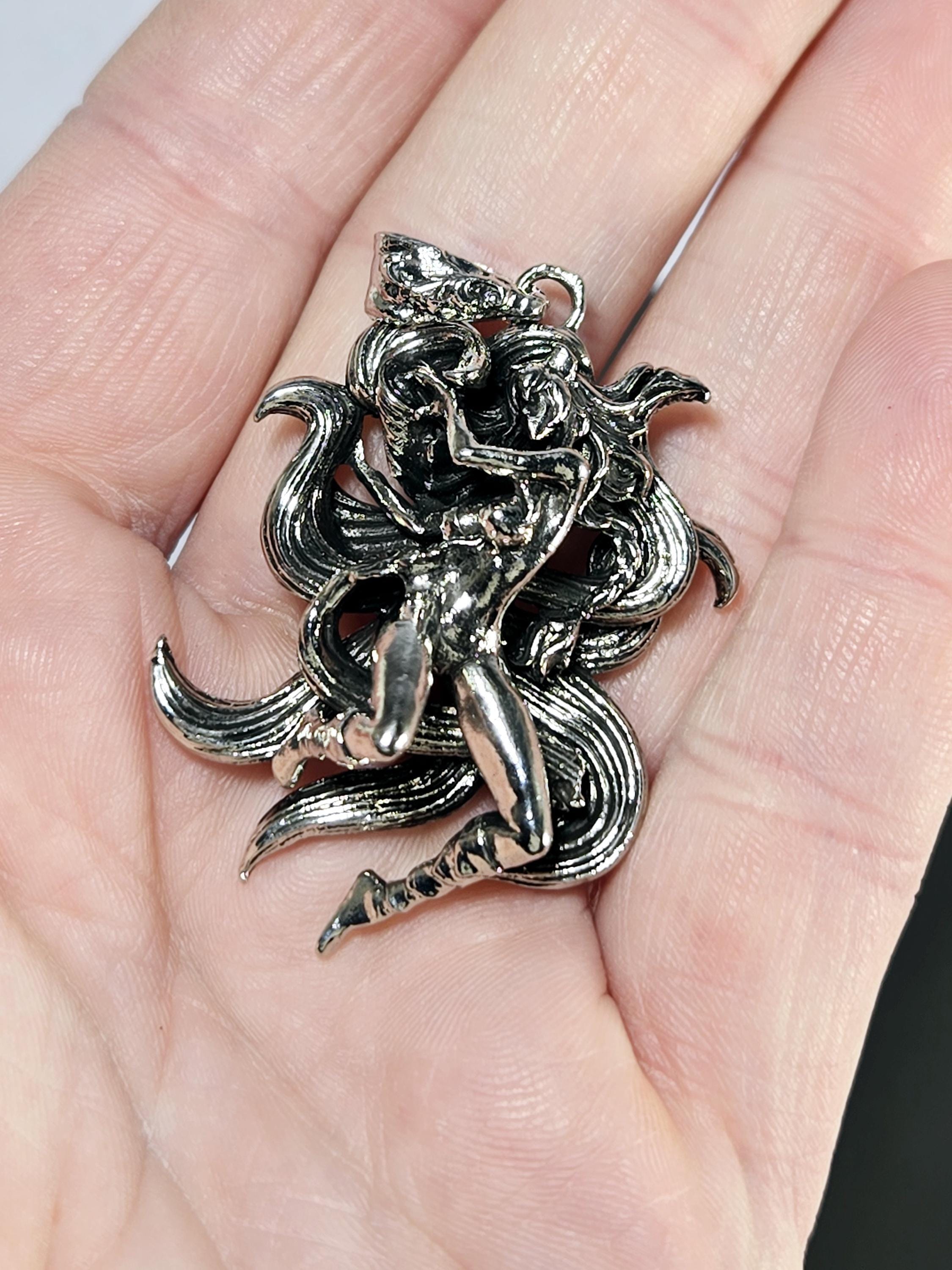 Angel Pendant: Gothic Fantasy Style (Silver Plated Charm)