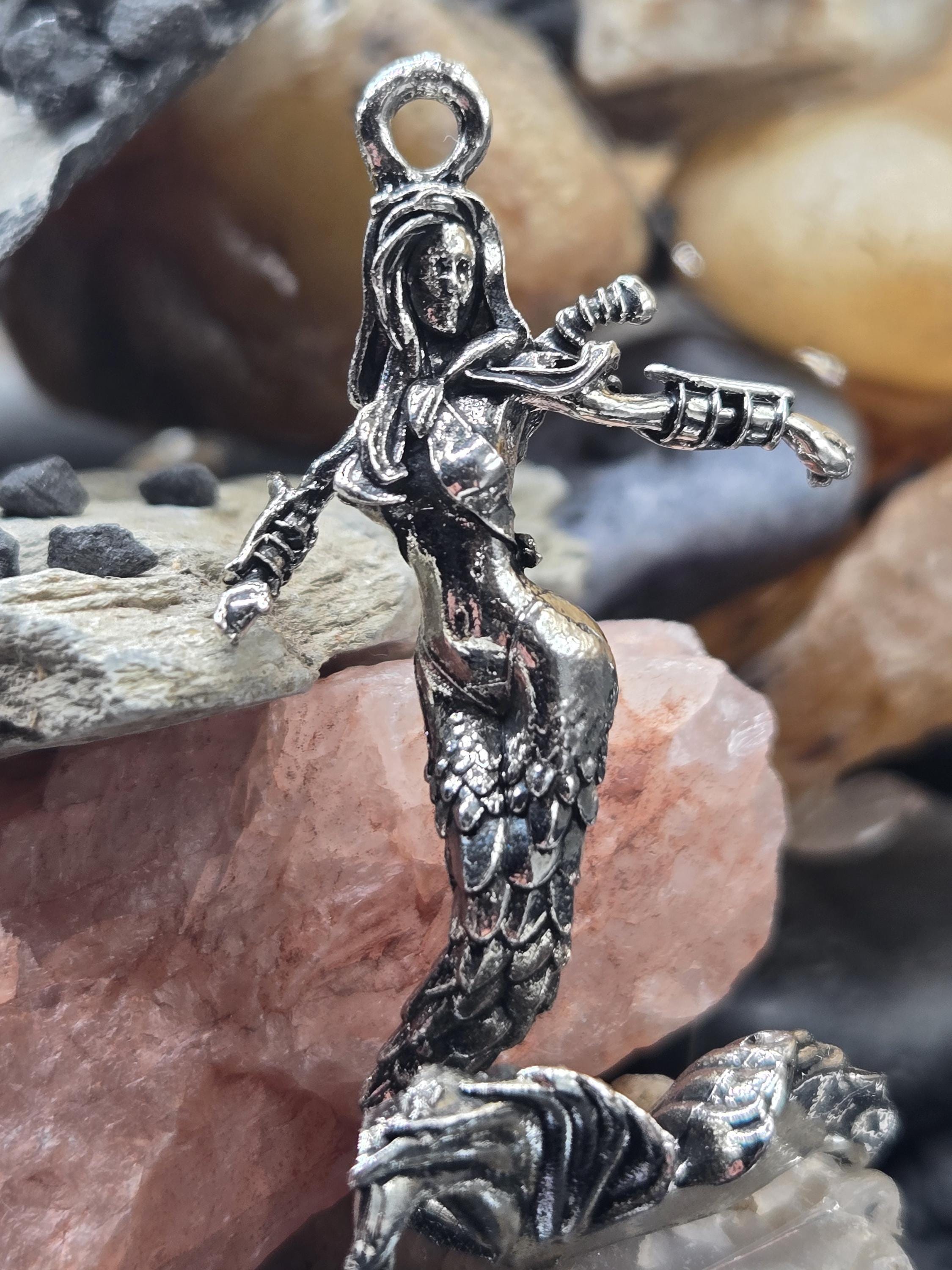 DIY Jewelry Charm: Fallen Angel Silver Plated - Lightweight Pendant