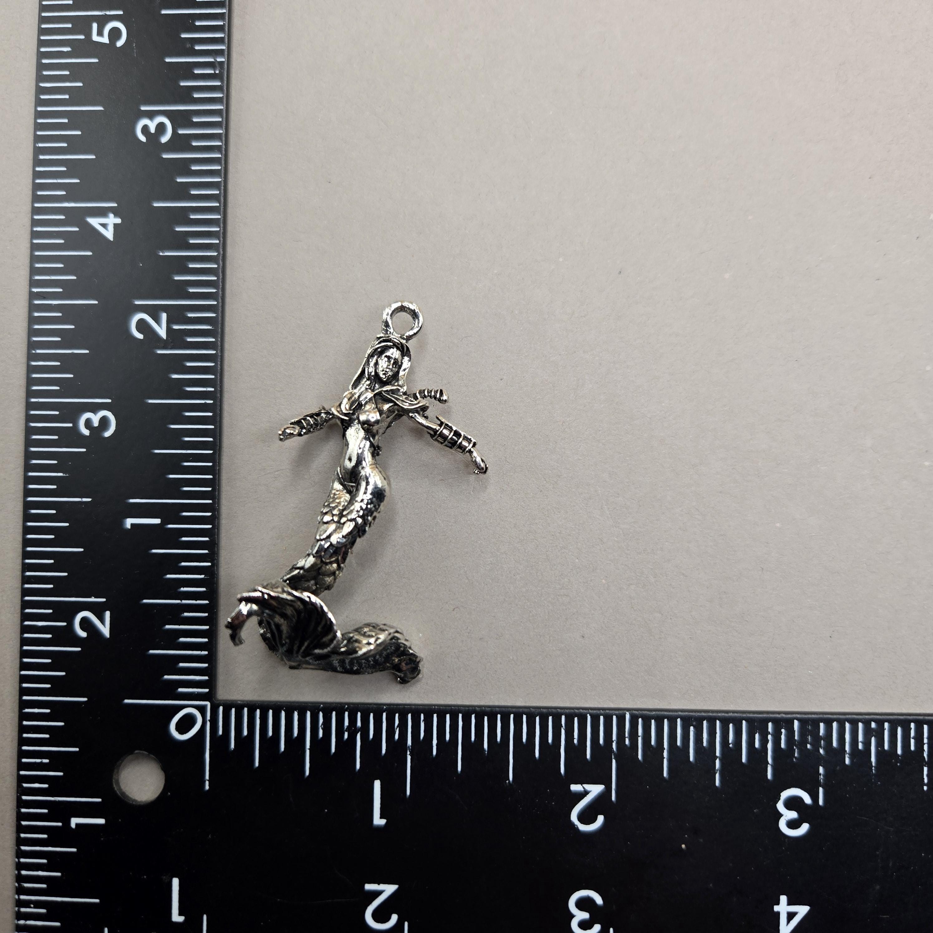 DIY Jewelry Charm: Fallen Angel Silver Plated - Lightweight Pendant