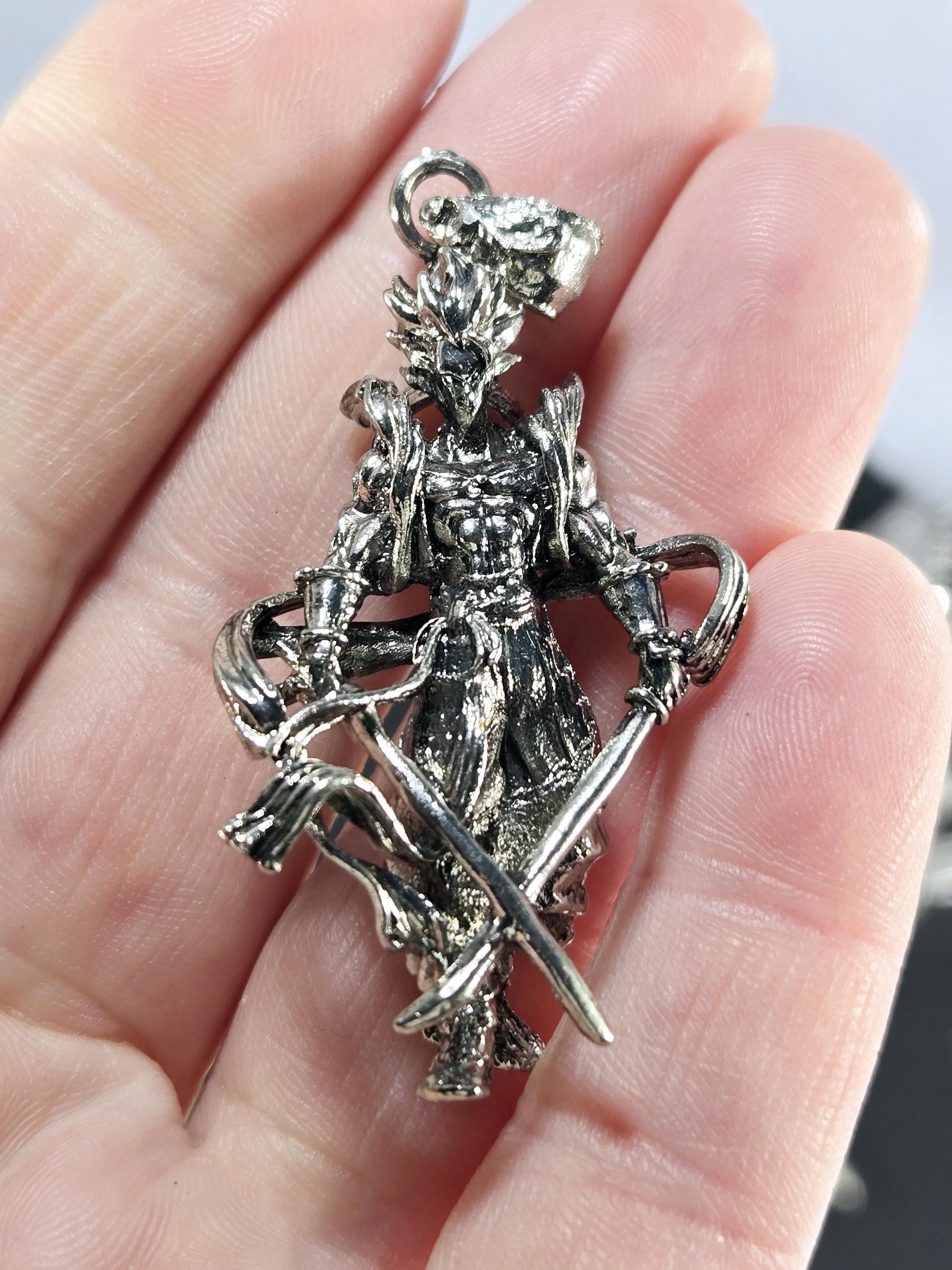 Anime Fantasy Pendant: Silver Plated Cosmic Charm