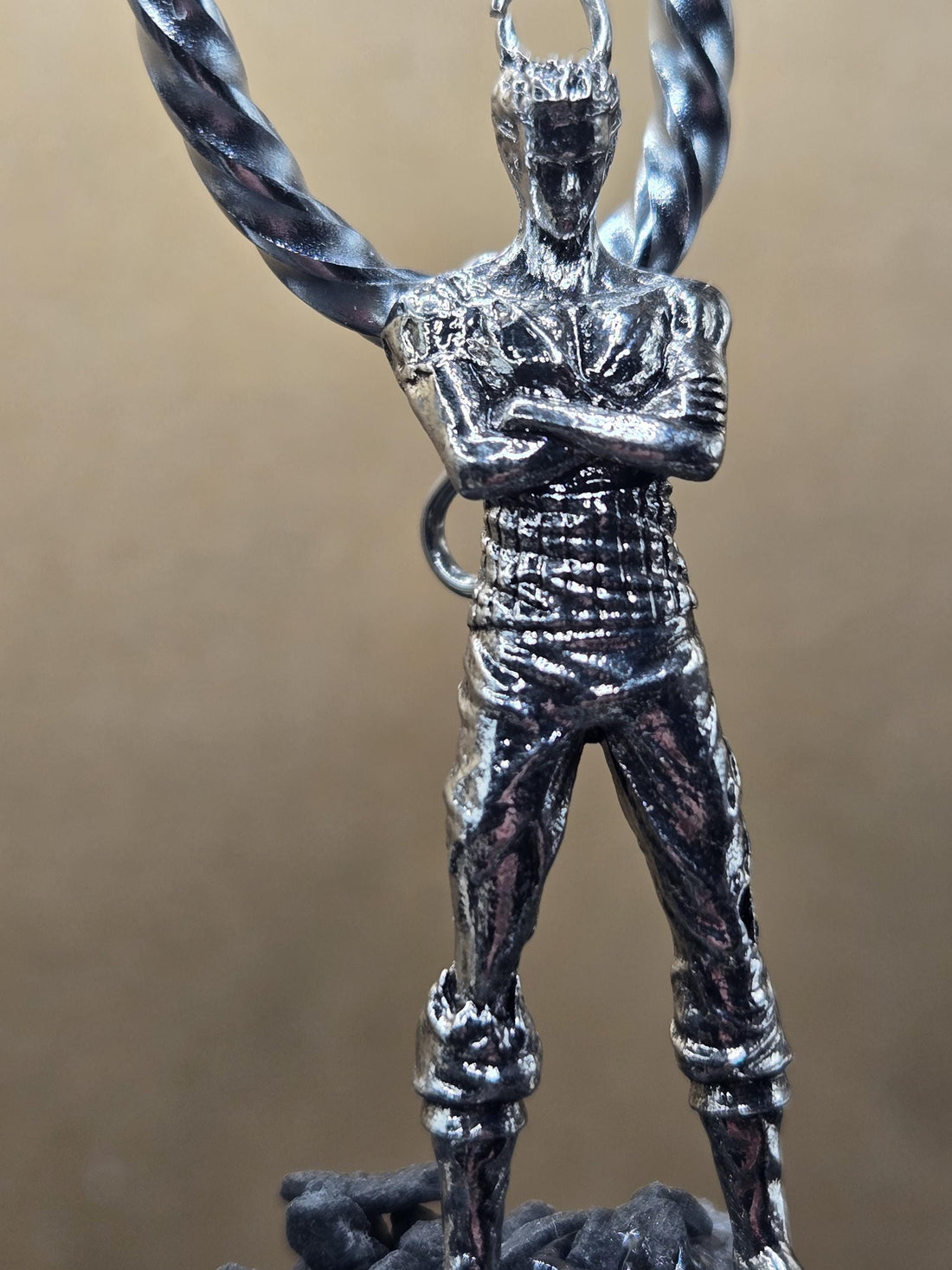 Silver Plated Fantasy Pendant - Gothic Baroque Design for Crafting