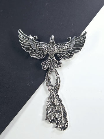 Winged Angel Pendant: Gothic Fantasy Jewelry (Silver Plated Charm)