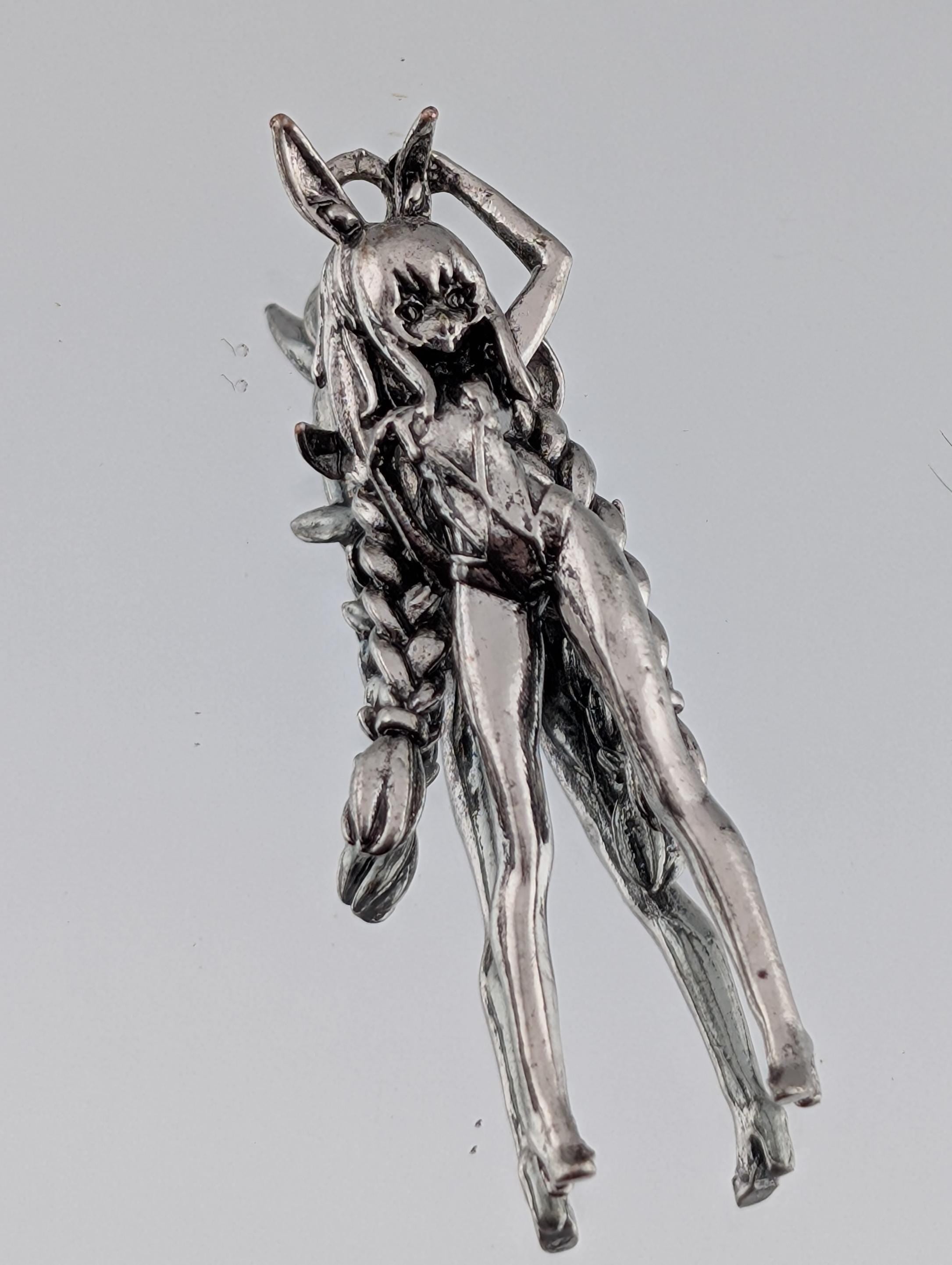 Dance Lover Pendant, Silver Plated Zinc (Angel Design, Car Charm)