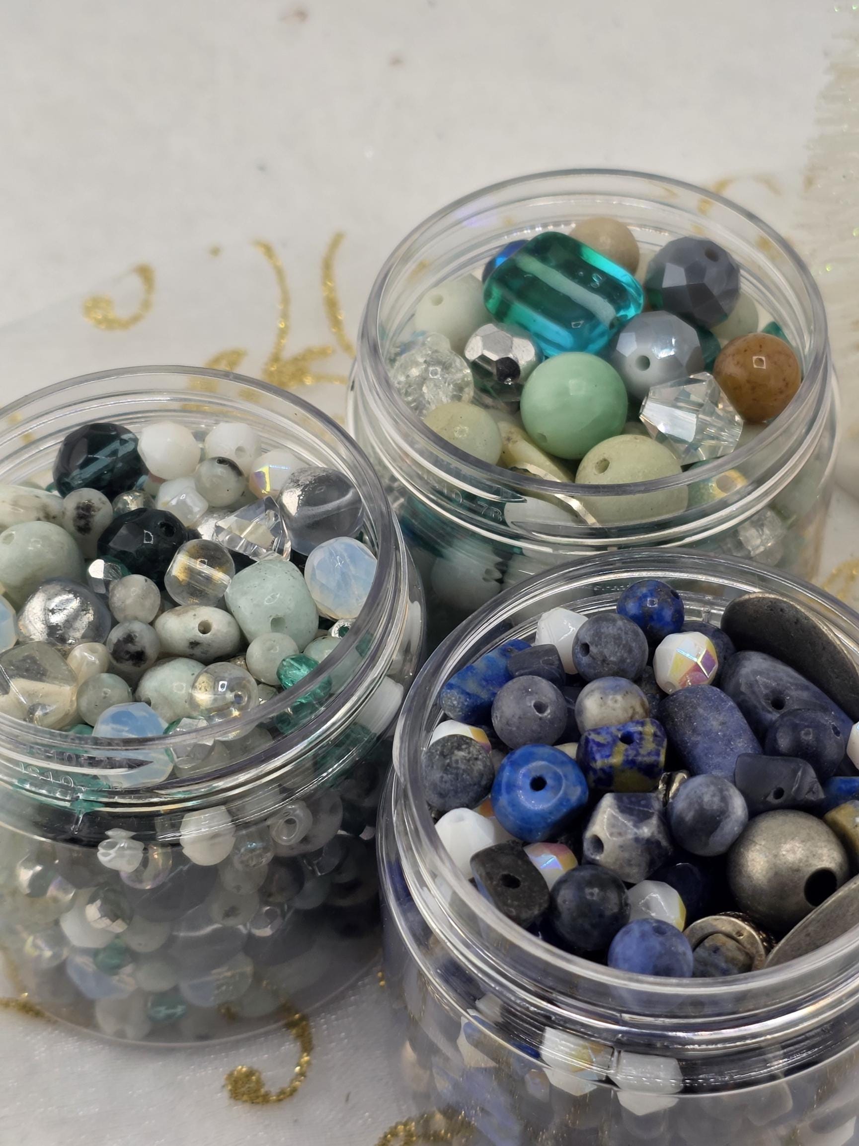 CUSTOMIZED! Gemstone Bead Mix Set: Three 4oz Packs of Natural Stone Beads You choose the mix