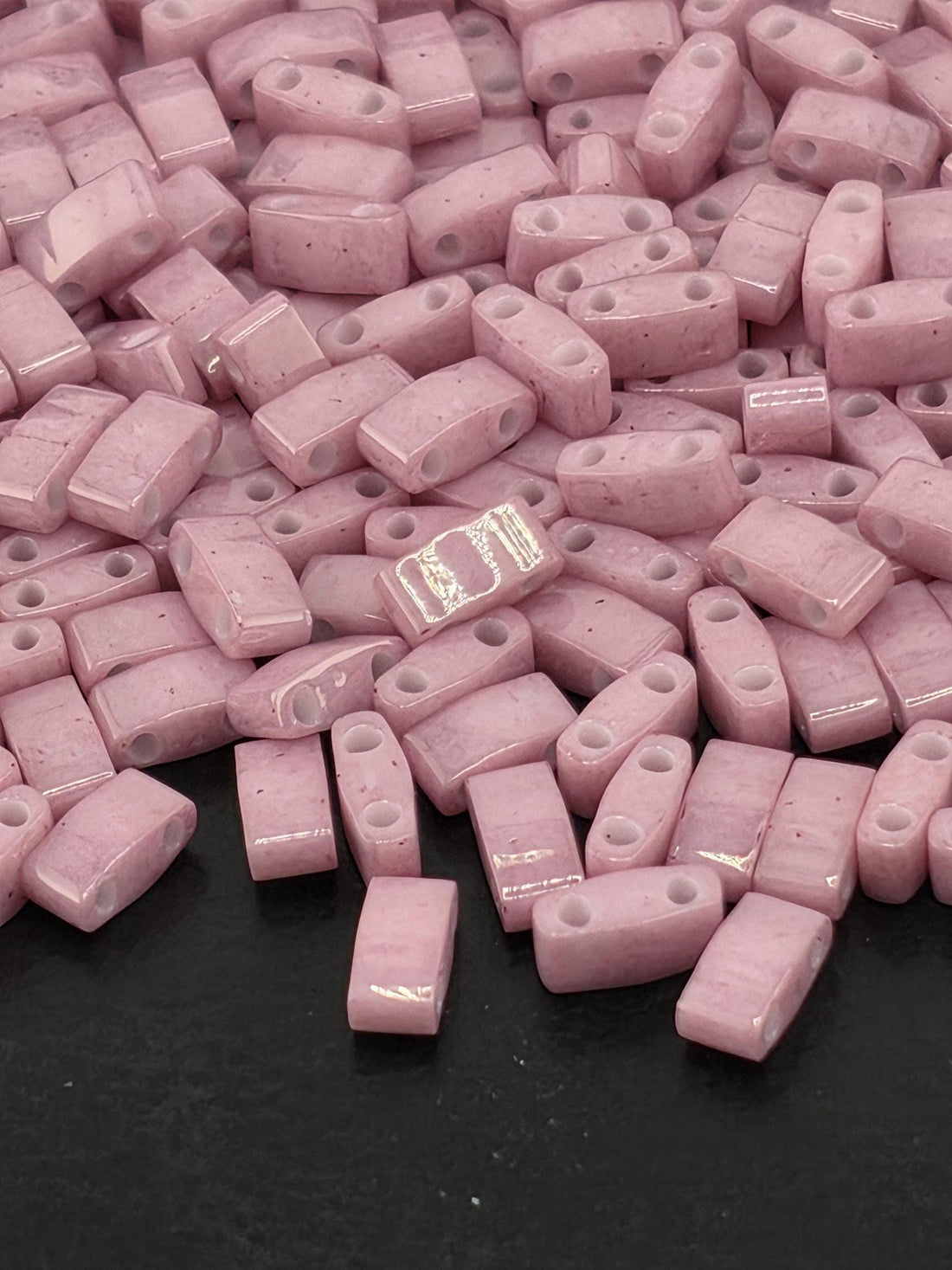 HTL0599-Miyuki Half-TIla Beads:Rose O/L (7.5g pkg)