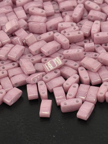 HTL0599-Miyuki Half-TIla Beads:Rose O/L (7.5g pkg)