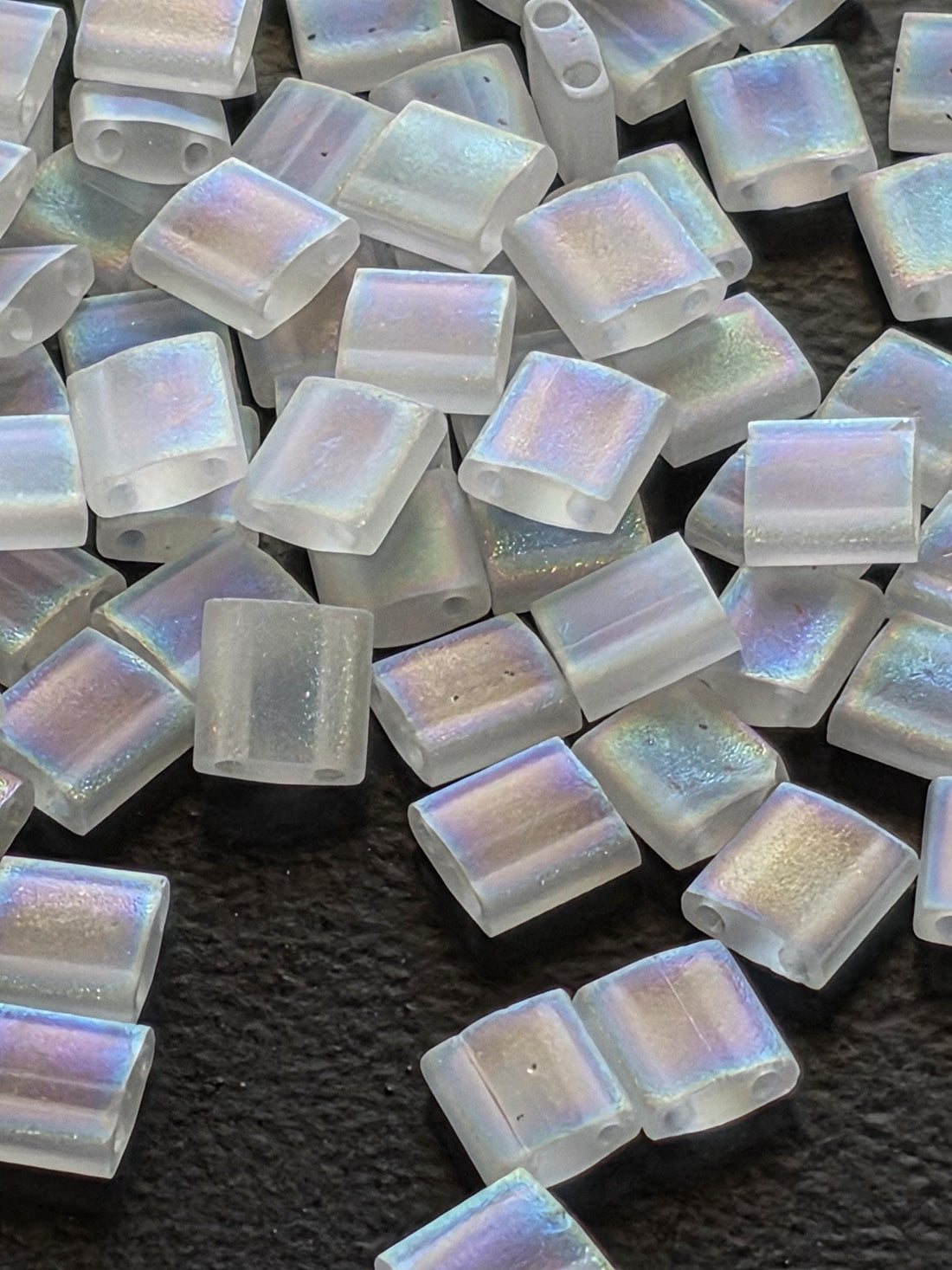 TL0131FR-Miyuki Tila Beads:Crystal T/MA/R (7.5g pkg)