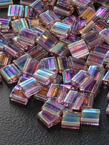 TL0256-Miyuki Tila Beads:Light Amethyst T/R (7.5g pkg)