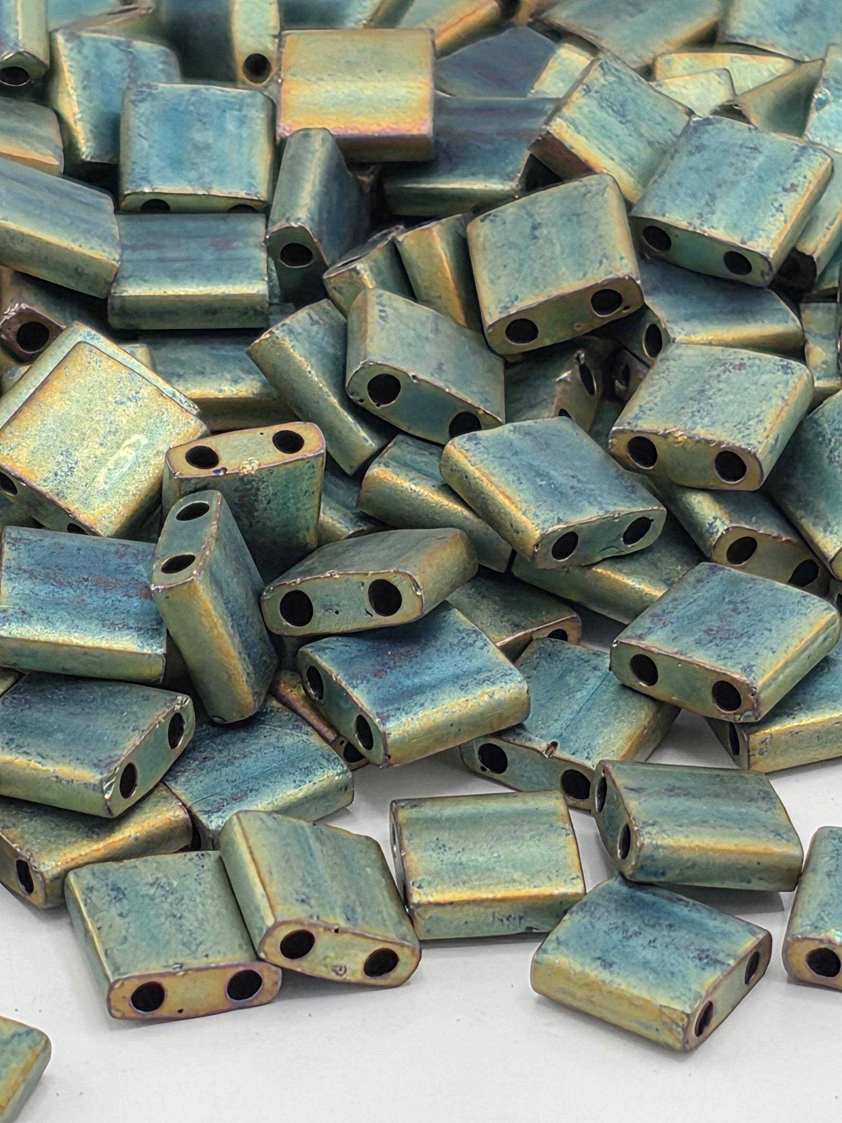 TL2008-Miyuki Tila Beads:Sage M/MA/R (7.5g pkg)