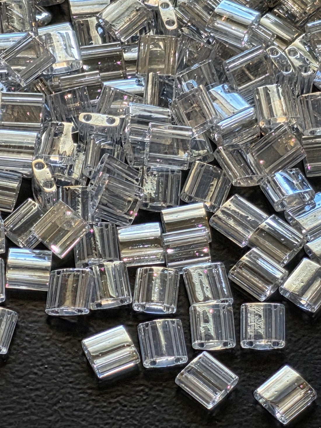 TL0160-Miyuki Tila Beads:Crystal T/L (7.5g pkg)