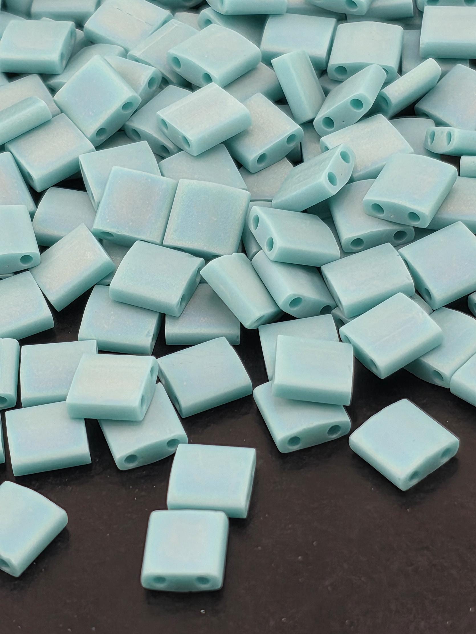 TL0412FR-Miyuki Tila Beads:Aqua O/MA/R (7.5g pkg)