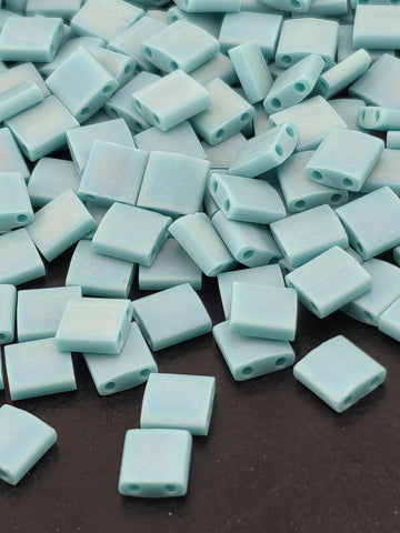 TL0412FR-Miyuki Tila Beads:Aqua O/MA/R (7.5g pkg)