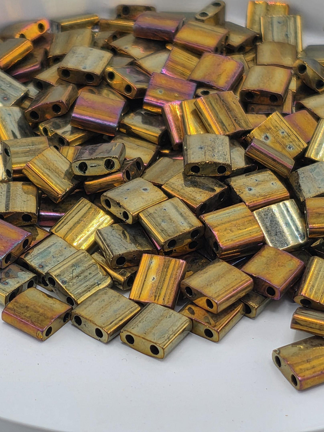 TL0462-Miyuki Tila Beads:Golden Wine M/R (7.5g pkg)