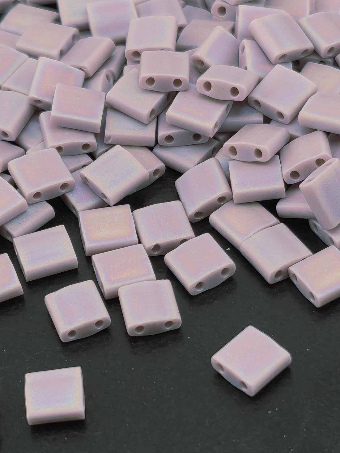 TL0410FR-Miyuki Tila Beads:Dusky Lavender O/MA/R (7.5g pkg)