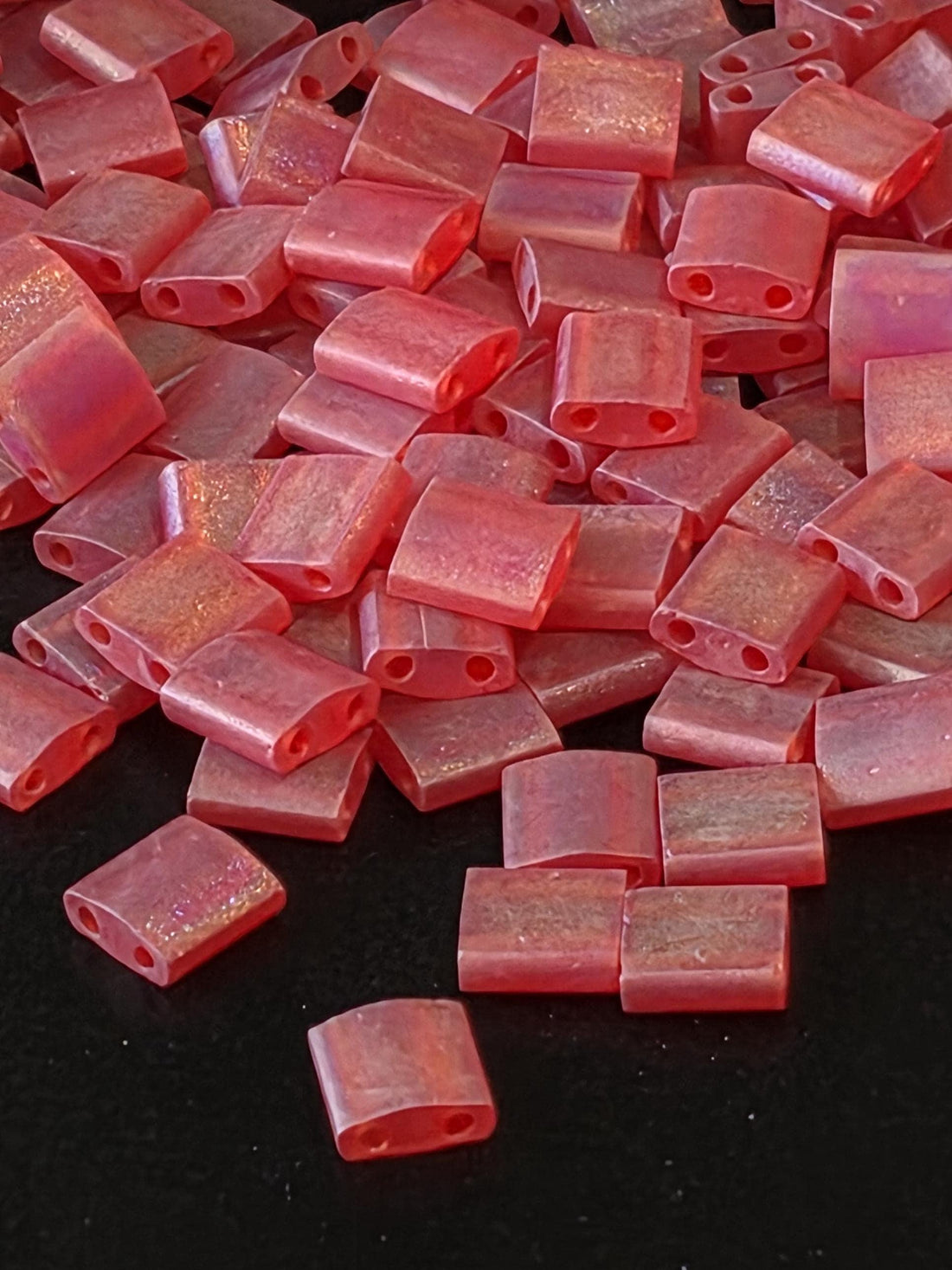 TL0140FR-Miyuki Tila Beads:Red T/MA/R (7.5g pkg)