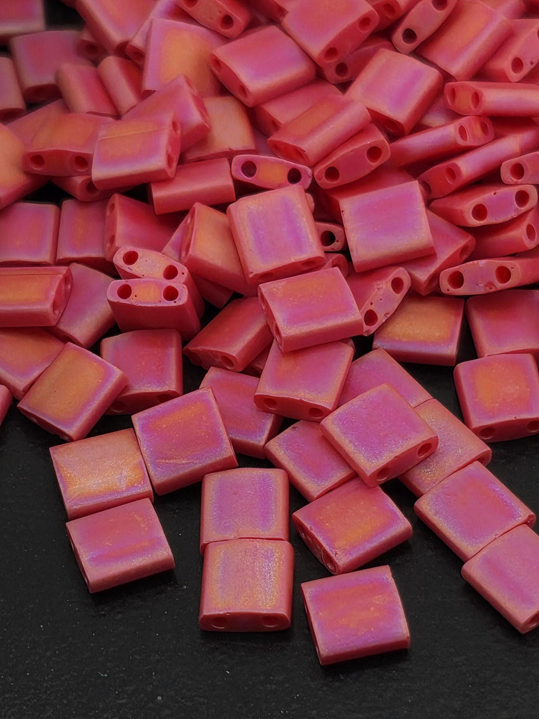 TL0408FR-Miyuki Tila Beads:Dark Red O/MA/R (7.5g pkg)