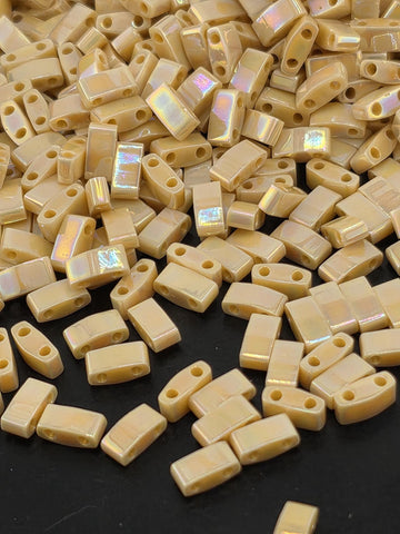 HTL0488-Miyuki Half-TIla Beads:Dark Flesh O/UR (7.5g pkg)