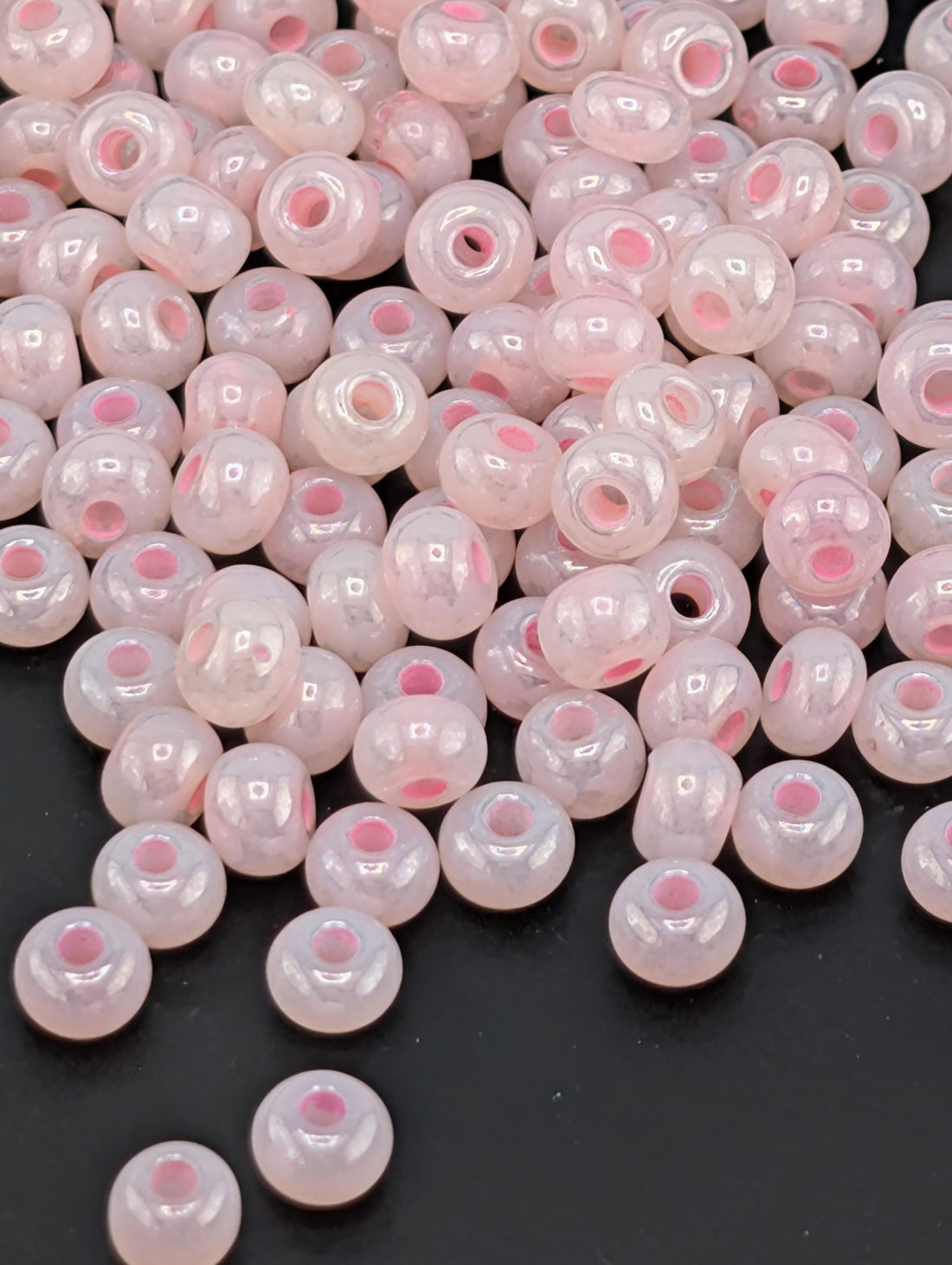 Preciosa-Ornela Seed Beads: Opaque Luster Pastel Pink, Size 6/0, 20g