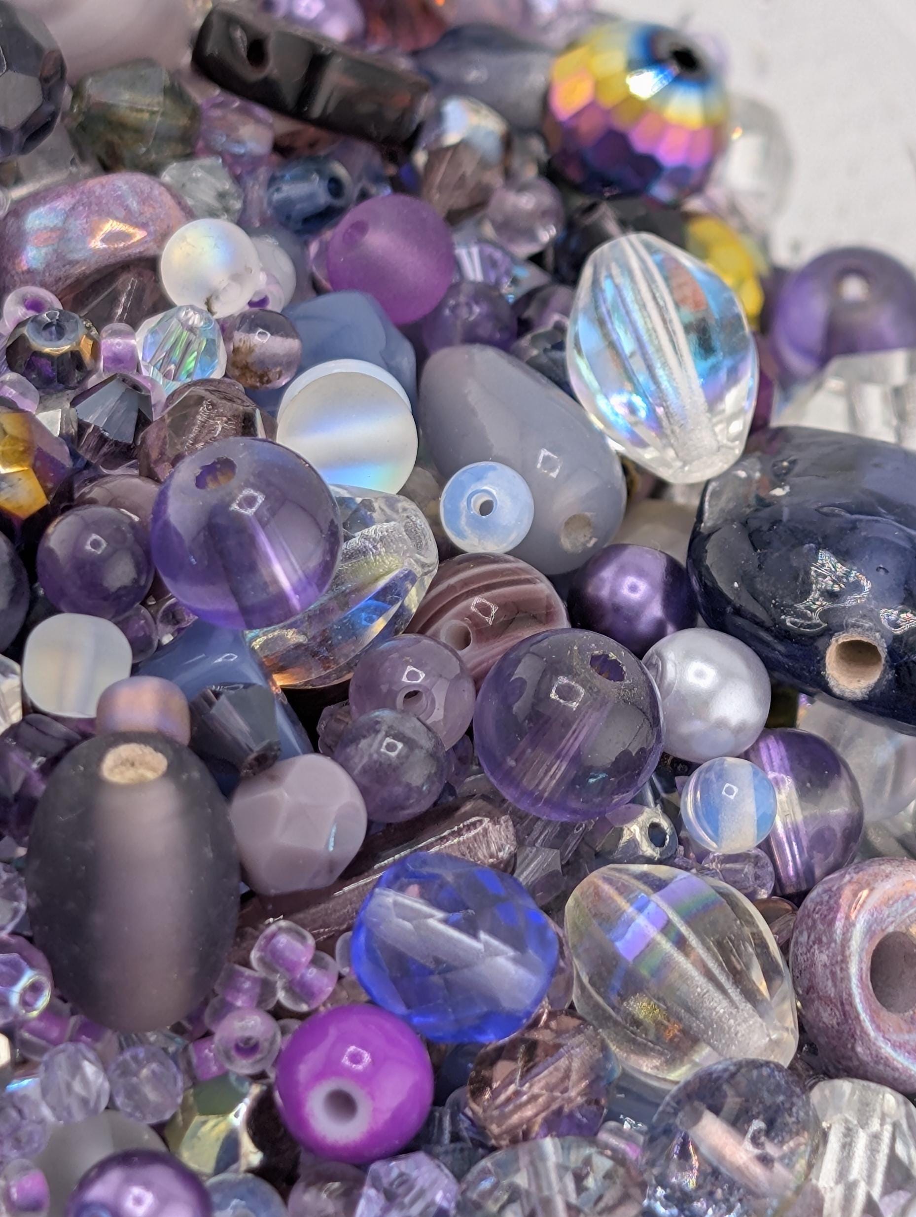 Exclusive "Plum Crazy" Bead Mix: Colorful DIY Jewelry Making Supplies (30g Pkg)