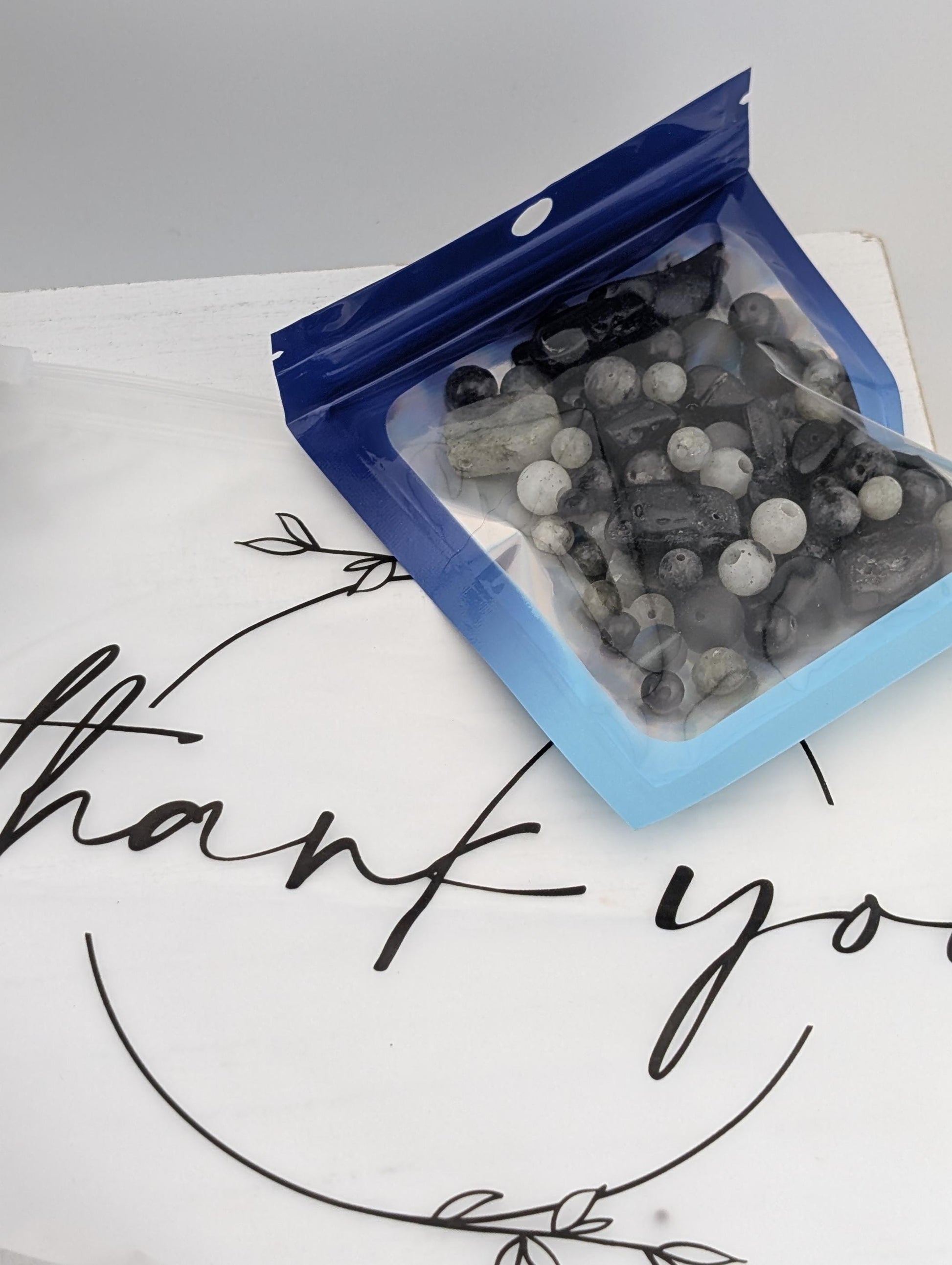 Exclusive "Thunderstone Mix" Gemstone, mixed metal & Glass Bead Mix (56g Pkg)