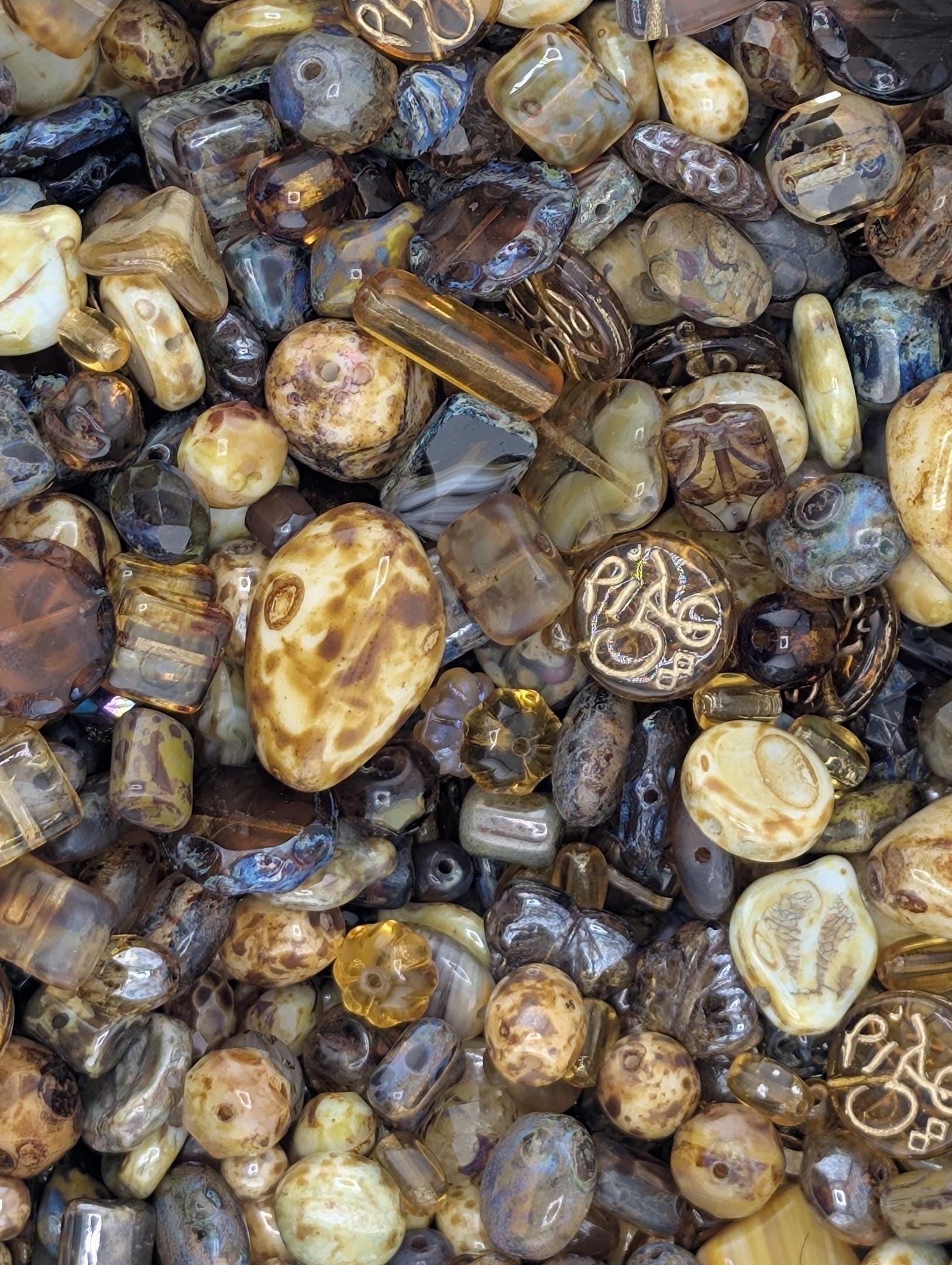 Exclusive "Moroccan Lantern" Mix Czech Pressed Glass Beads: Boho Jewelry Making Supply (30g pkg)