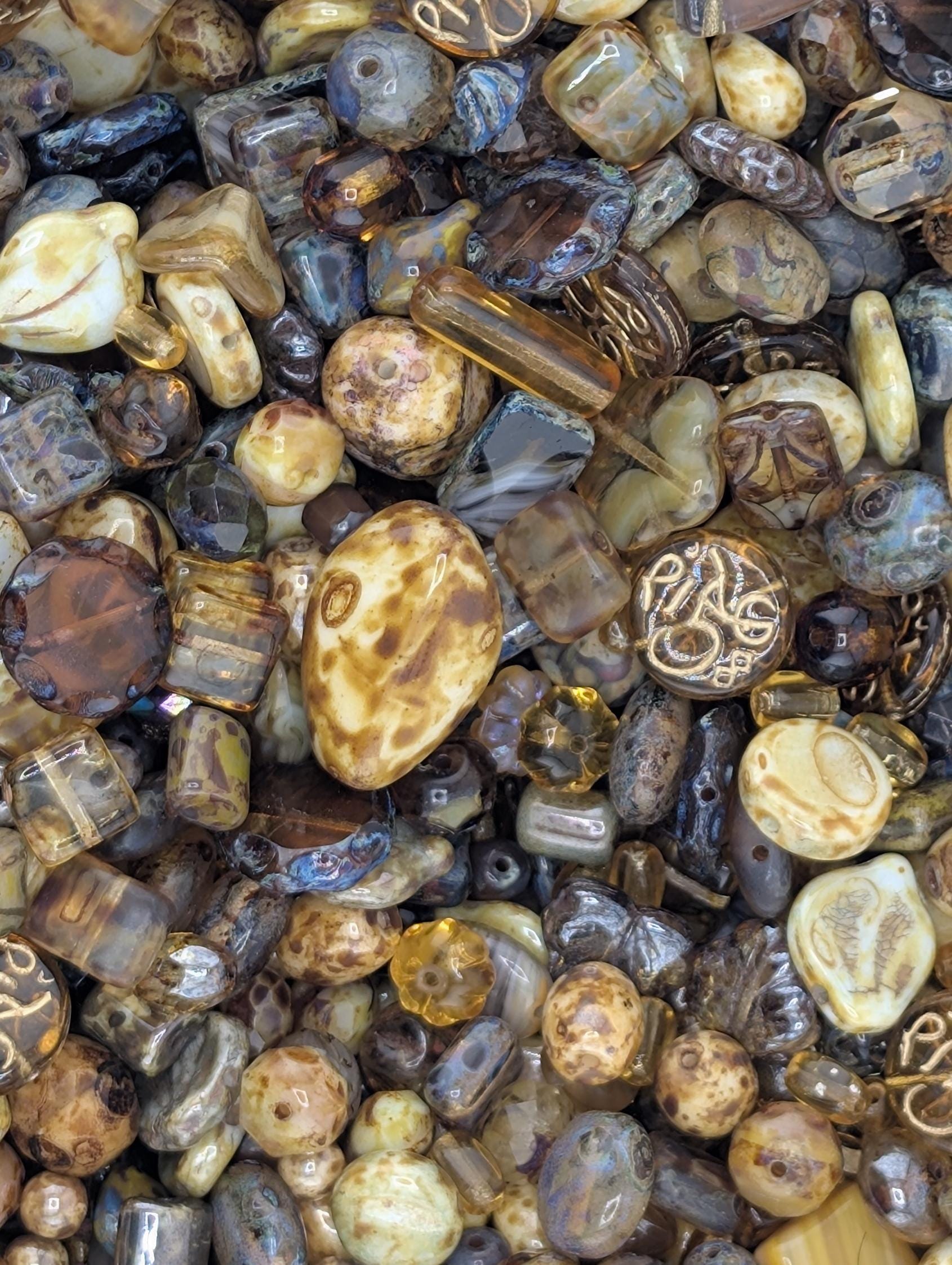 Exclusive "Moroccan Lantern" Mix Czech Pressed Glass Beads: Boho Jewelry Making Supply (30g pkg)