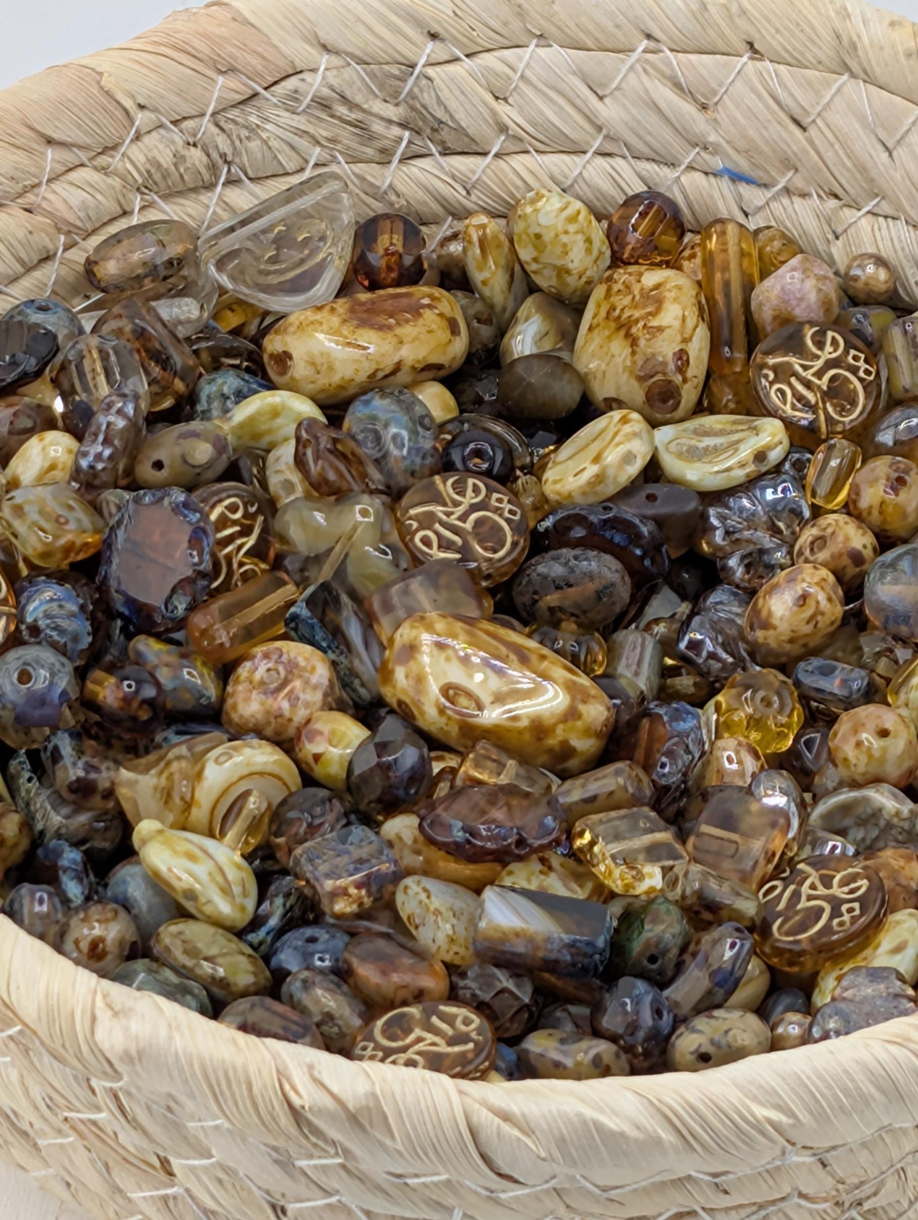 Exclusive "Moroccan Lantern" Mix Czech Pressed Glass Beads: Boho Jewelry Making Supply (30g pkg)