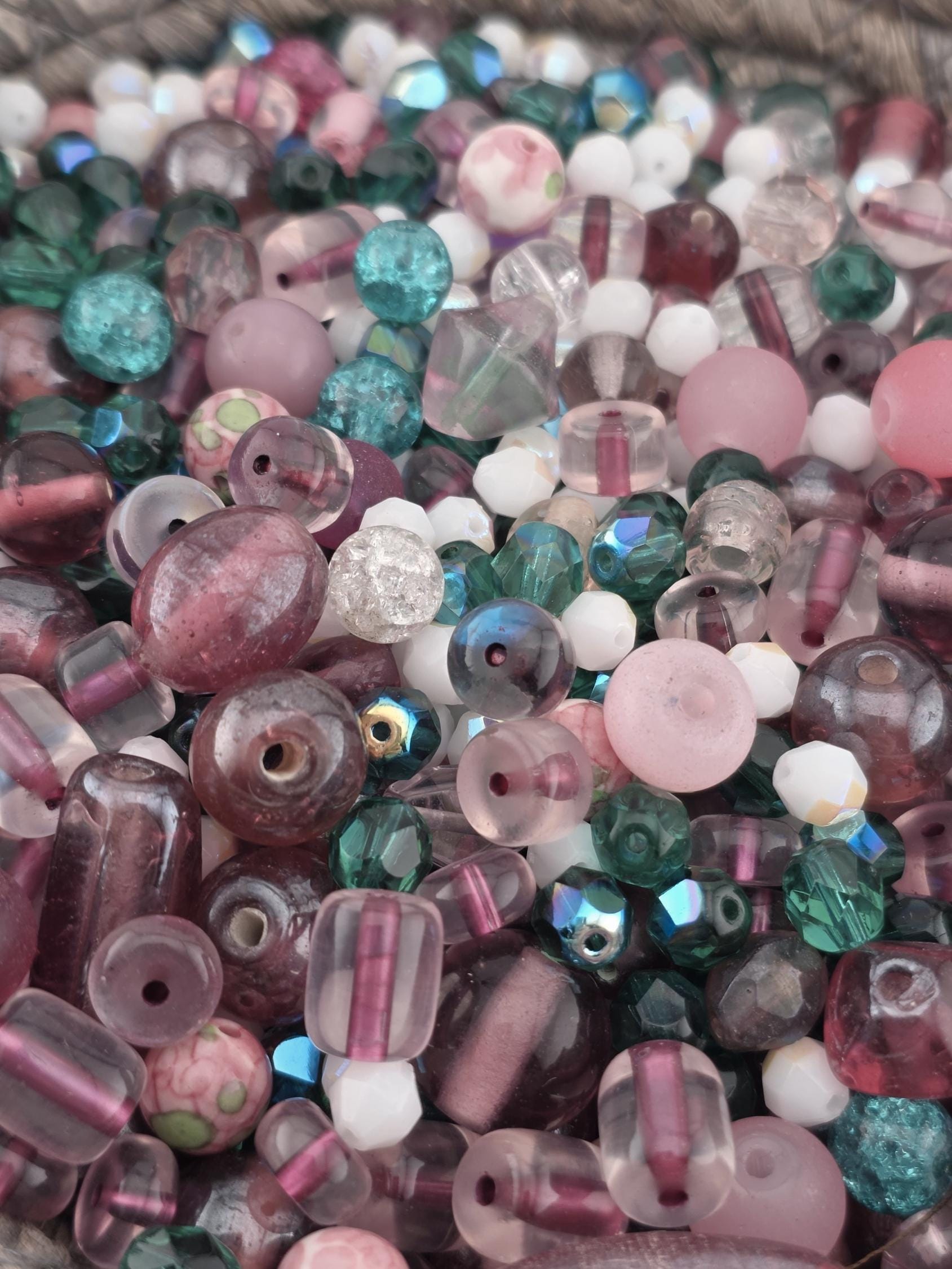 2oz Exclusive "Raspberry Reef" Glass Bead Mix