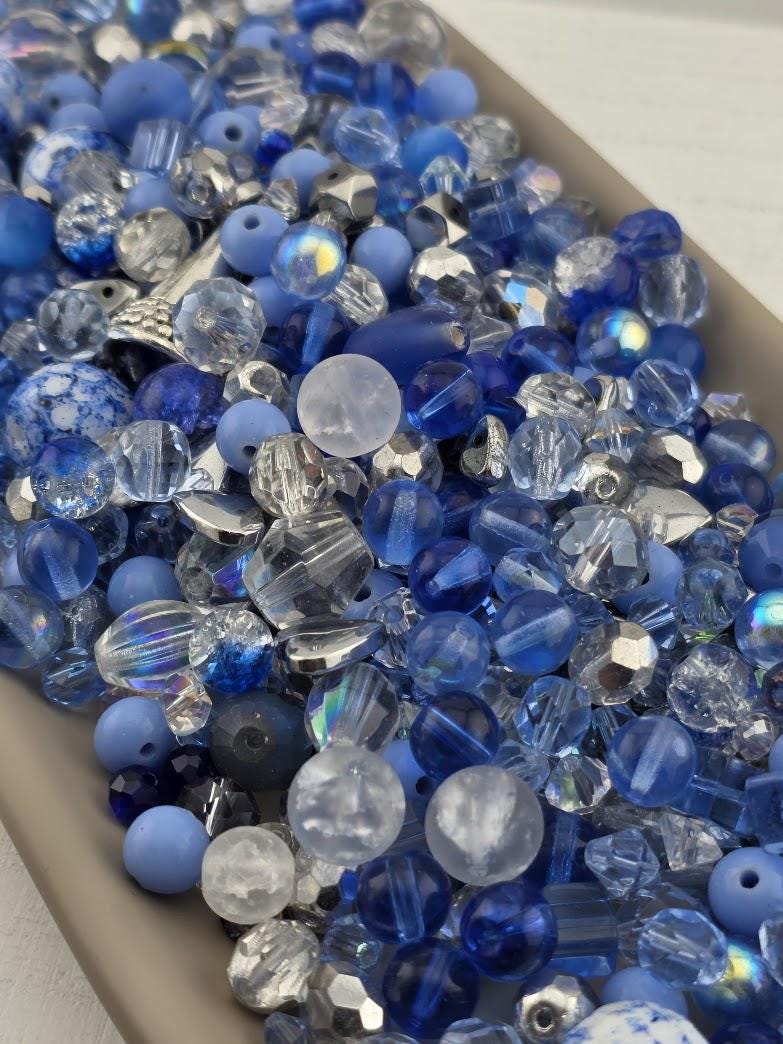 Learise Exclusive "Silver Lined Skies" Glass Bead Soup Mix (56g Pkg)