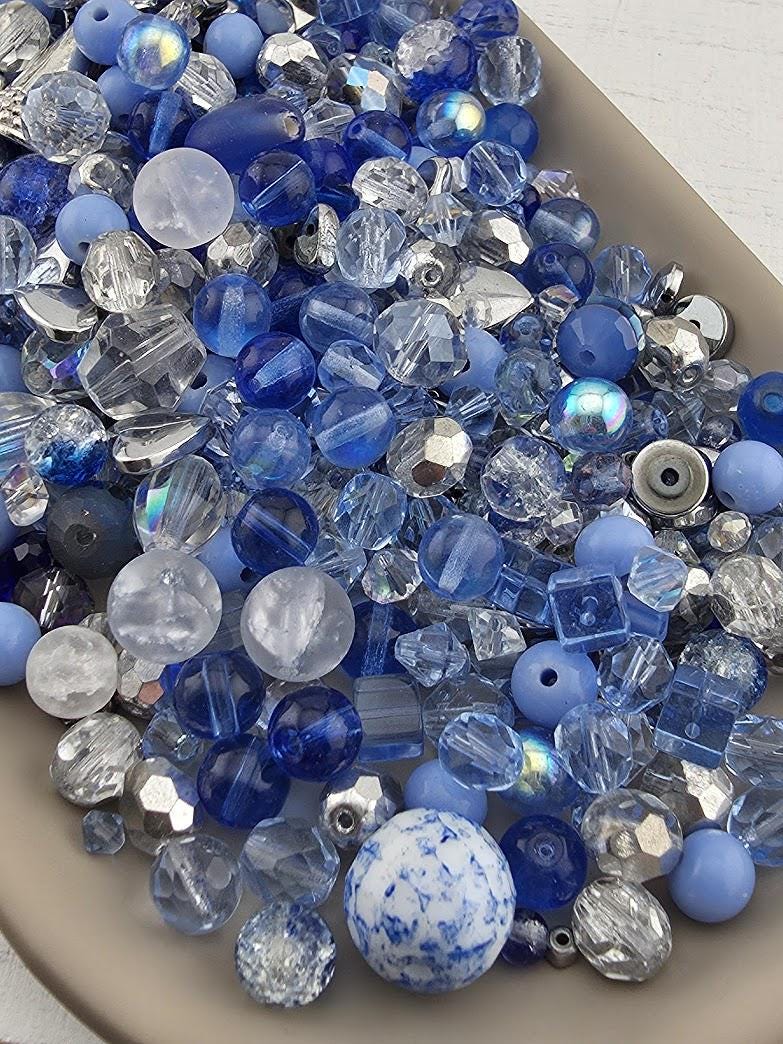 Learise Exclusive "Silver Lined Skies" Glass Bead Soup Mix (56g Pkg)