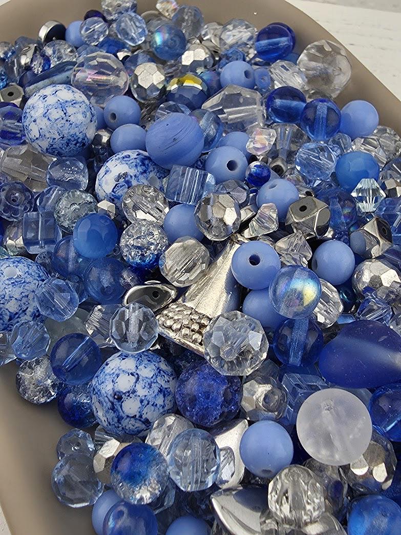 Learise Exclusive "Silver Lined Skies" Glass Bead Soup Mix (56g Pkg)