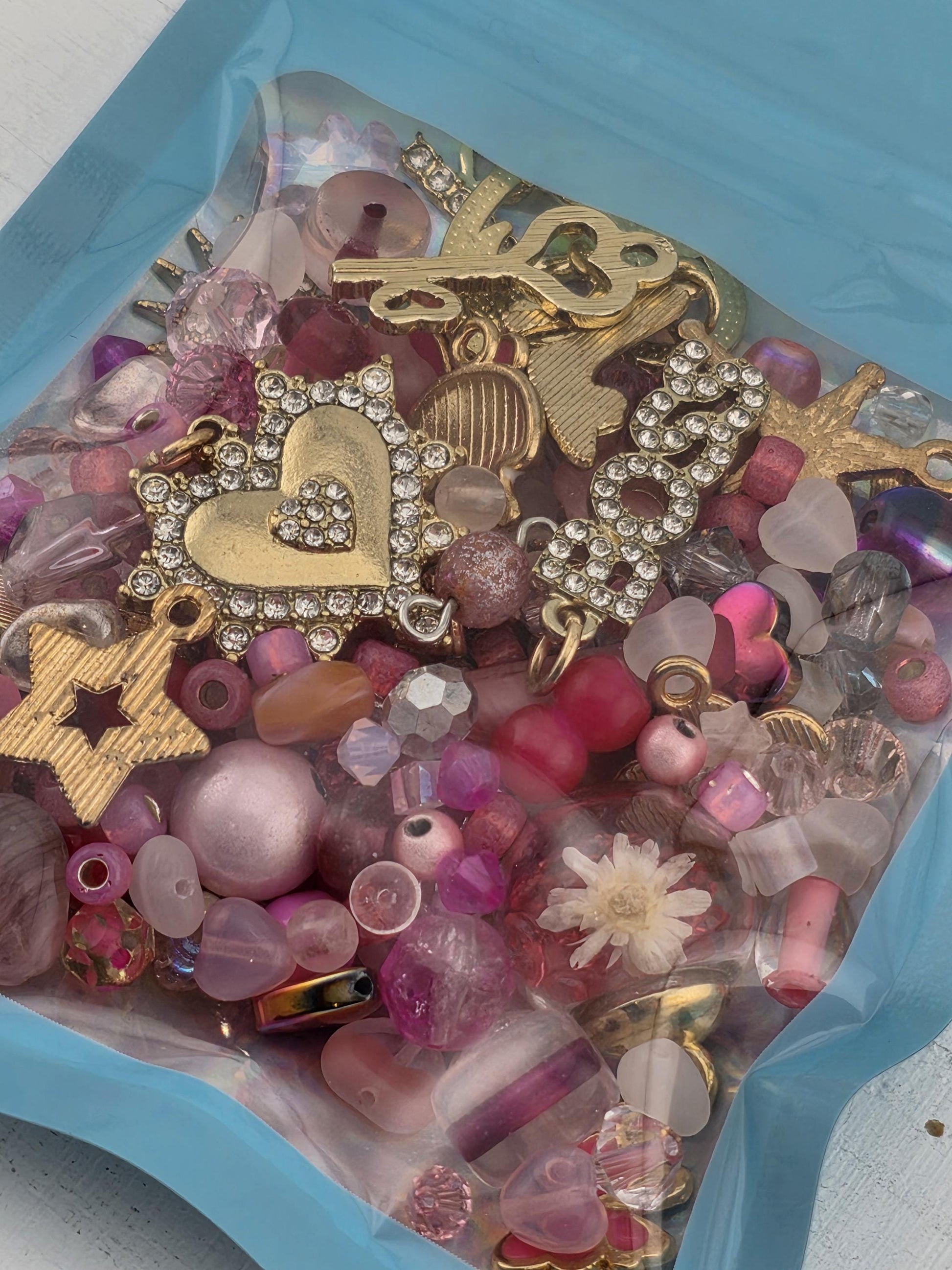 Learise Exclusive "Peony Blush" Glass Bead Soup Mix (56g Pkg)