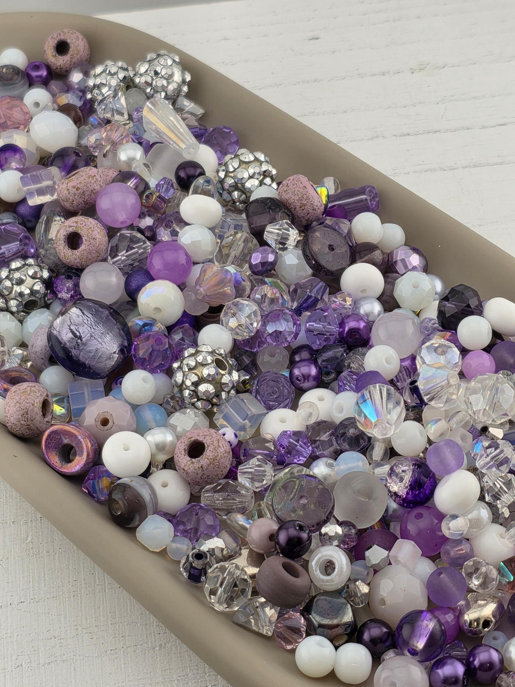 Learise Exclusive "Lilacs on Ice" Glass Bead Soup Mix (30g Pkg)