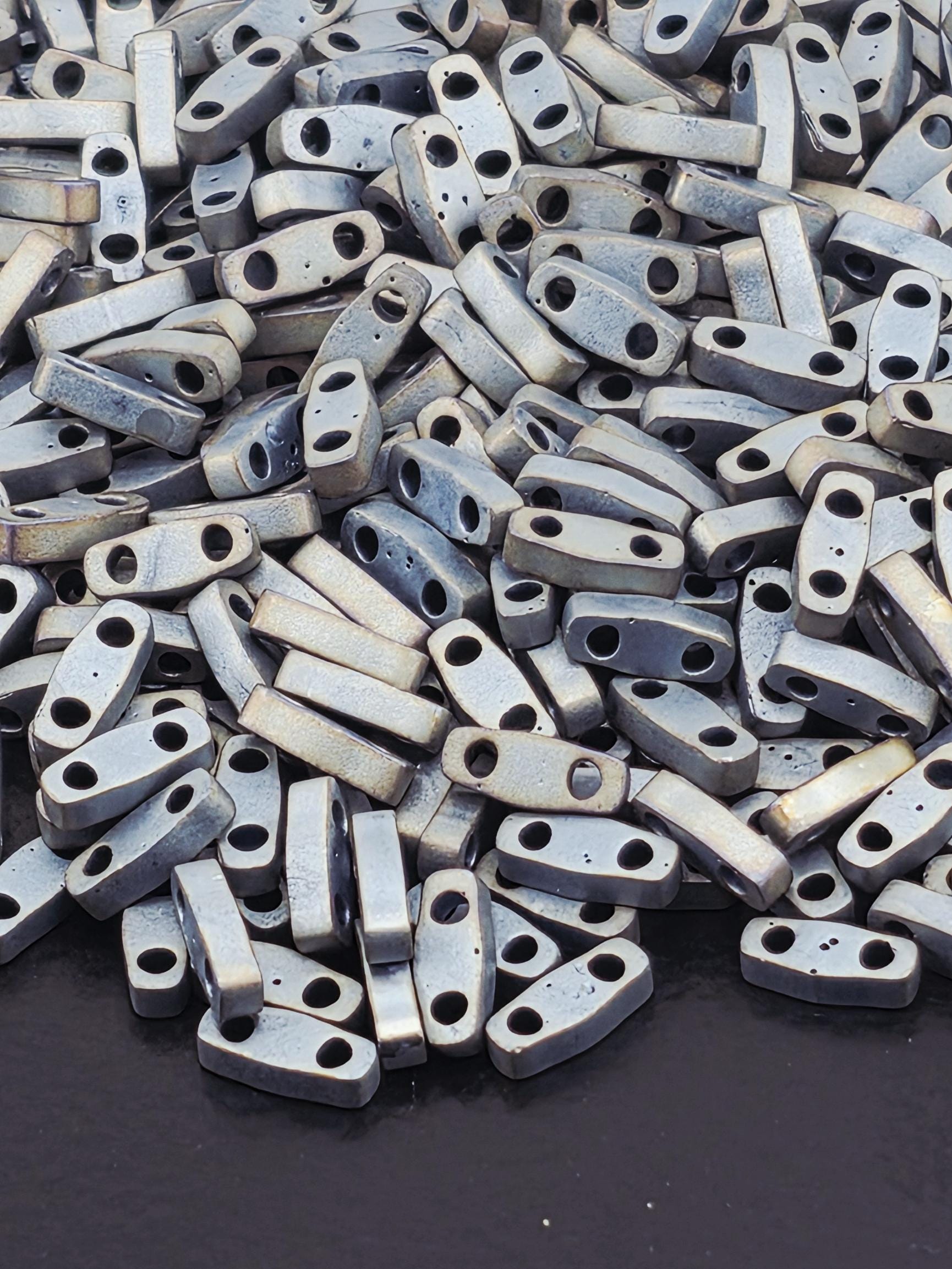 QTL2002-Miyuki Quarter Tila Beads:Silver-Grey M/MA (7.5g pkg)