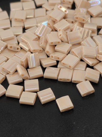 TL0493-Miyuki Tila Beads:Dark Flesh 0 (7.5g pkg)