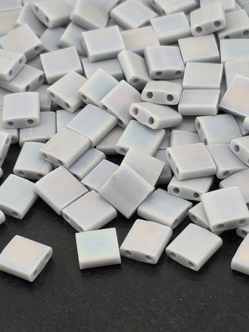 TL0498FR-Miyuki Tila Beads:Grey O/MA/R (7.5g pkg)