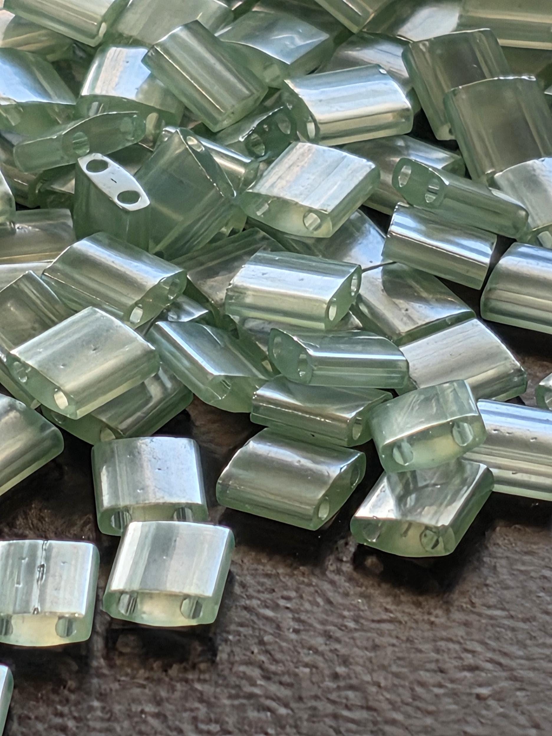 TL0370-Miyuki Tila Beads:Sea Foam T/L (7.5g pkg)