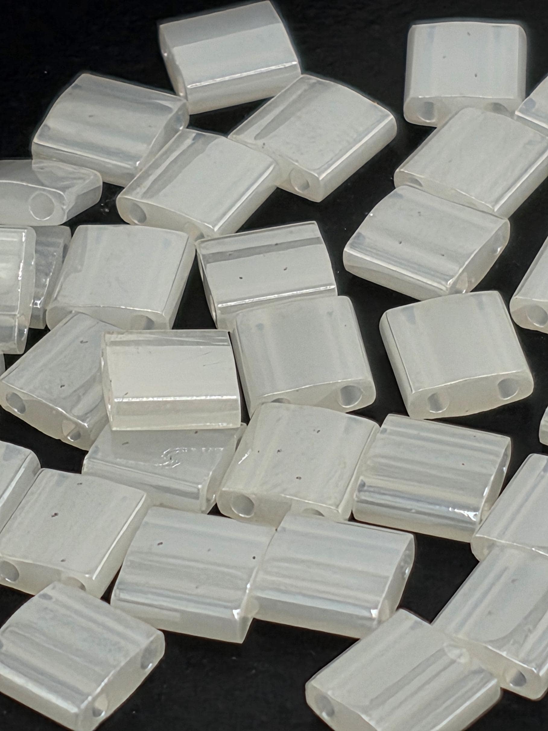 TL0512-Miyuki Tila Beads:Eggshell C (7.5g pkg)