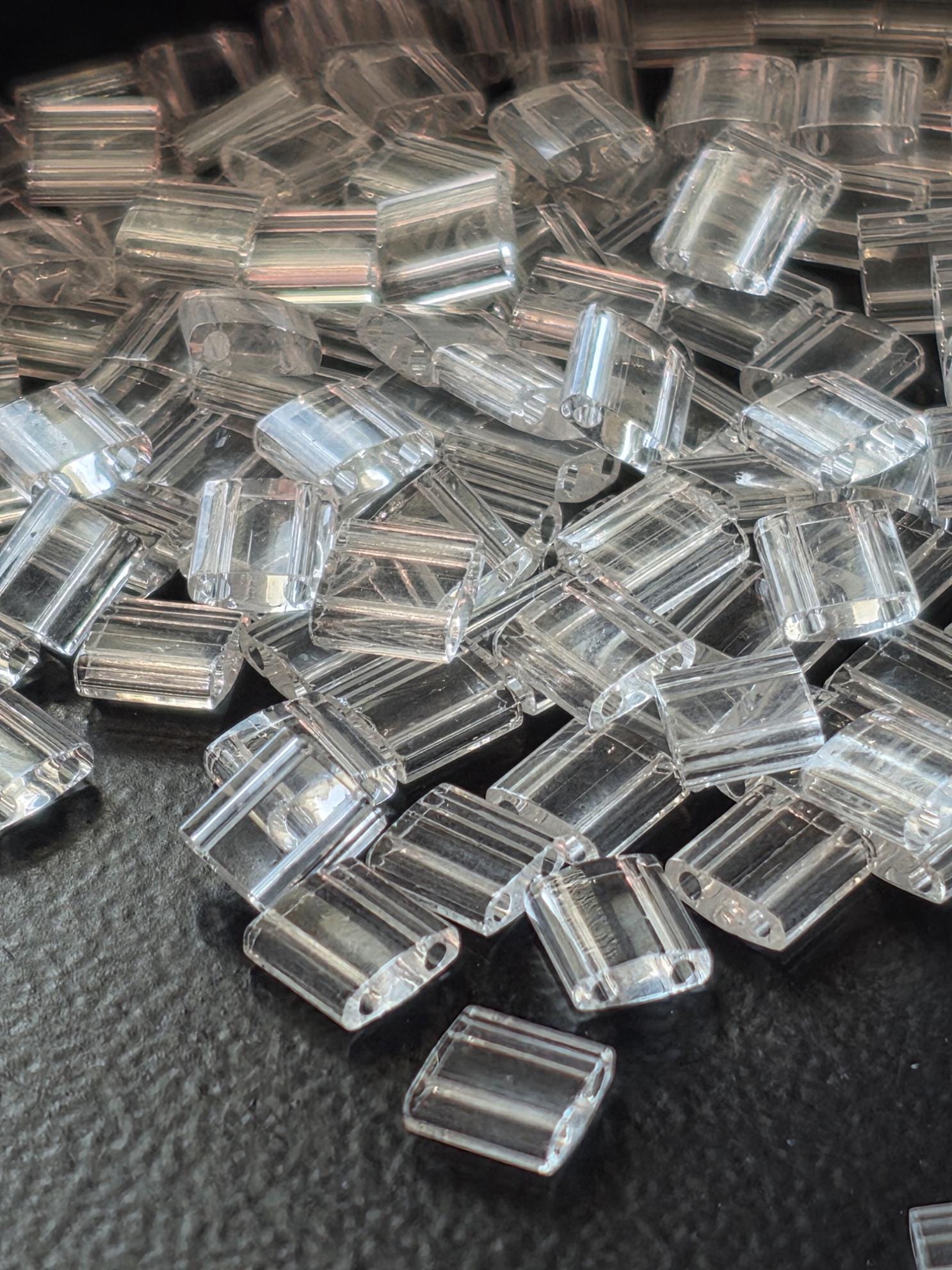 TL0131-Miyuki Tila Beads:Crystal T (7.5g pkg)