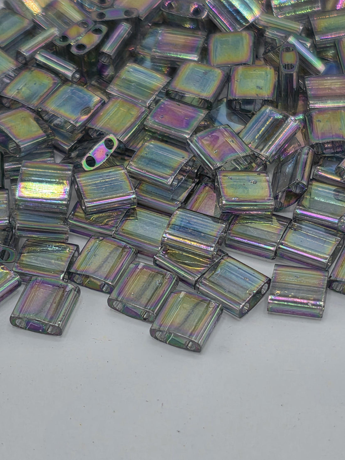 TL2440D-Miyuki Tila Beads:Dark Grey T/L/R (7.5g pkg)