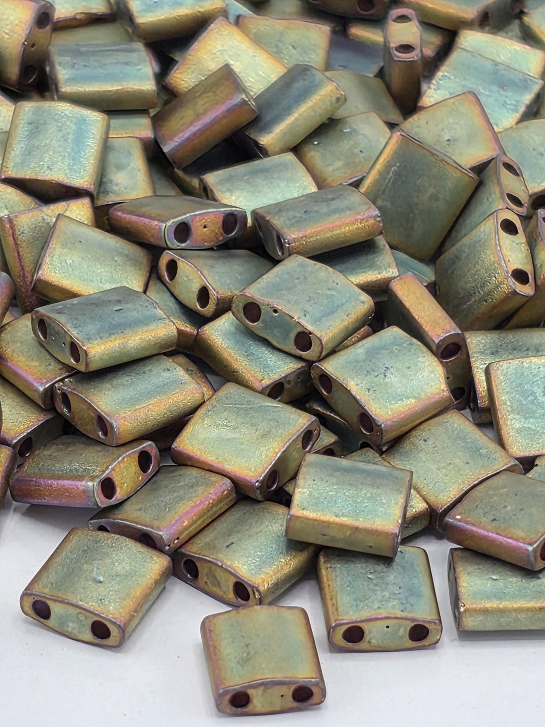 TL2035-Miyuki Tila Beads:Antique Bronze M/MA/R (7.5g pkg)