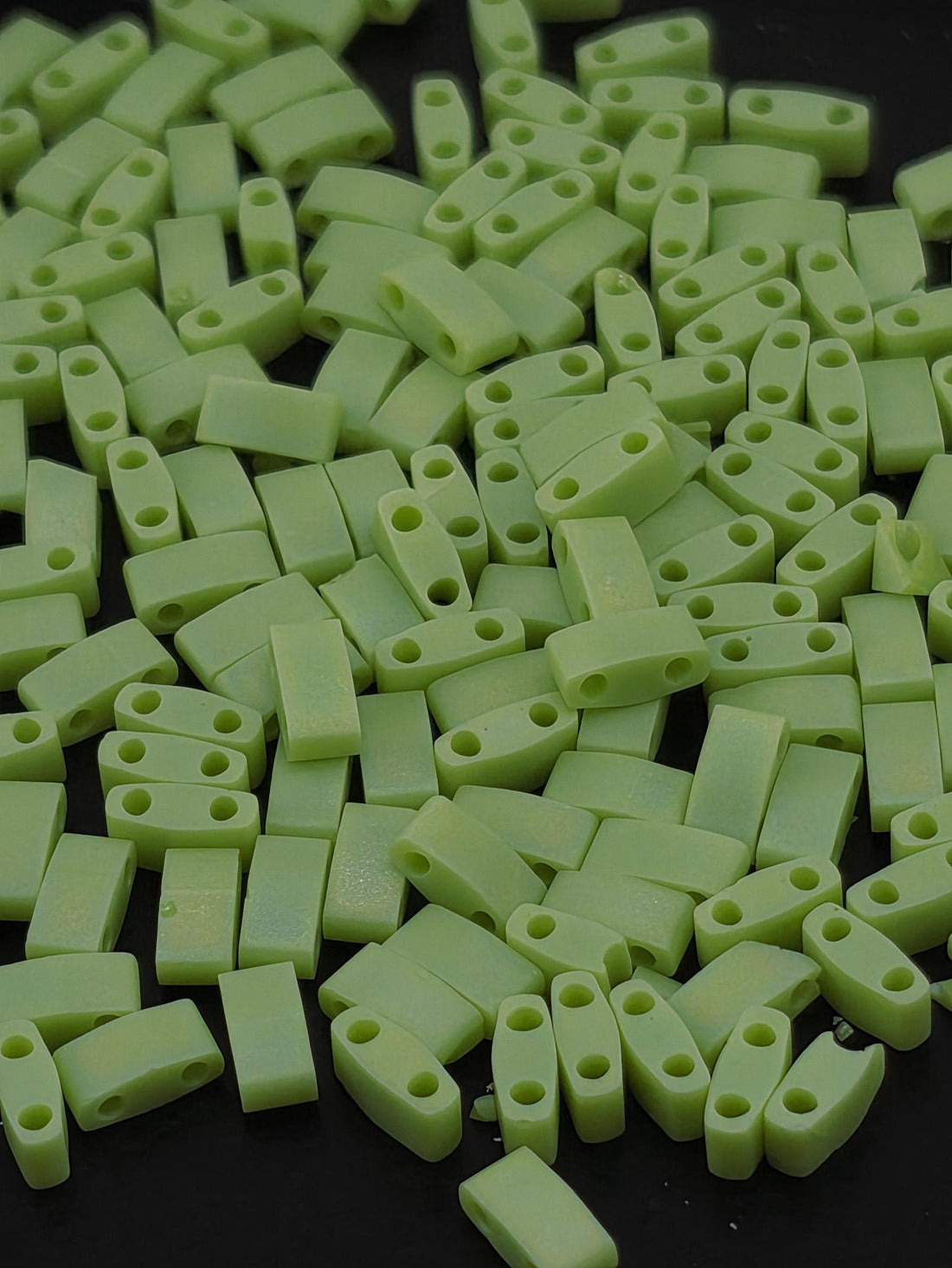 HTL0416FR-Miyuki Half-TIla Beads:Lime Green O/MA/R (7.5g pkg)