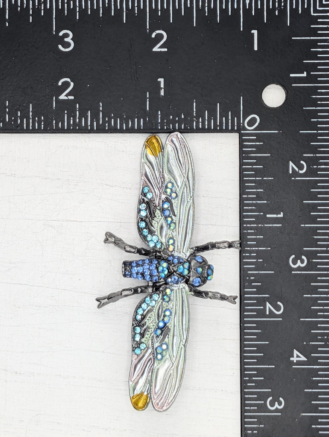 Dragonfly Brooch: Silver Plated, Lightweight - Nature Inspired Pin
